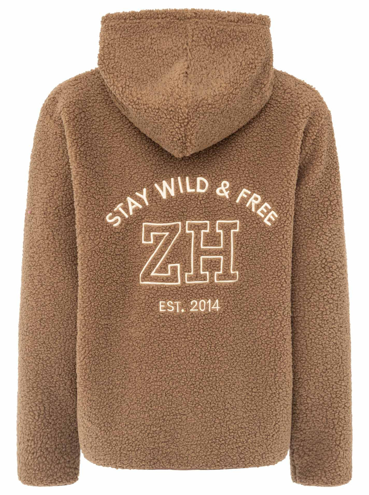 Zwillingsherz - Teddy Hoodiejacke "ZH" - Taupe