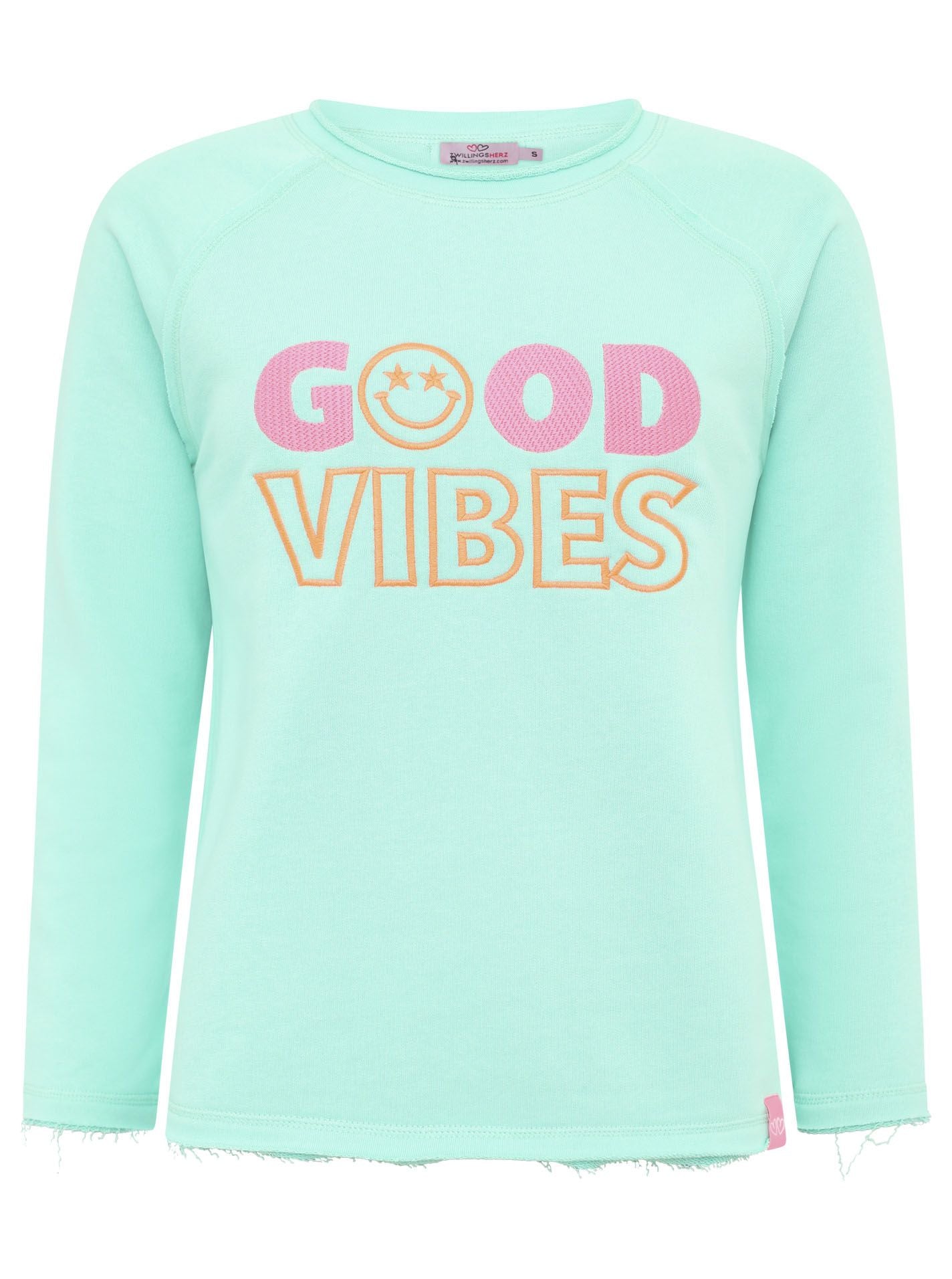 Zwillingsherz Sweatshirt/Pullover - Good Vibes - Mint/Pink