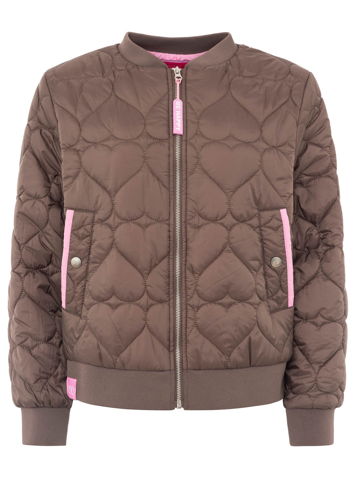 Zwillingsherz - Bomberjacke/Steppjacke "Be Happy" - Braun
