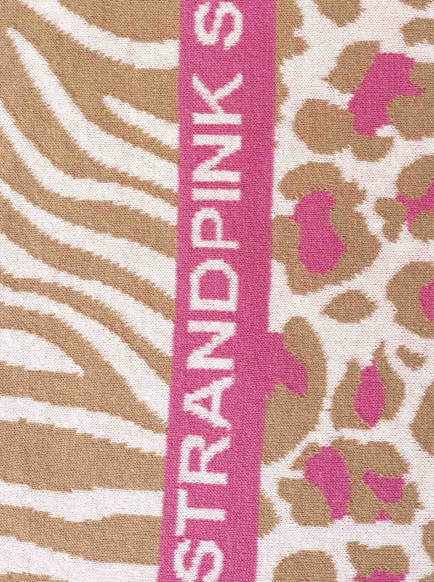 Zwillingsherz - Dreieckstuch "Strandpink Zebra/Leo" Baumwolle - Beige/Pink