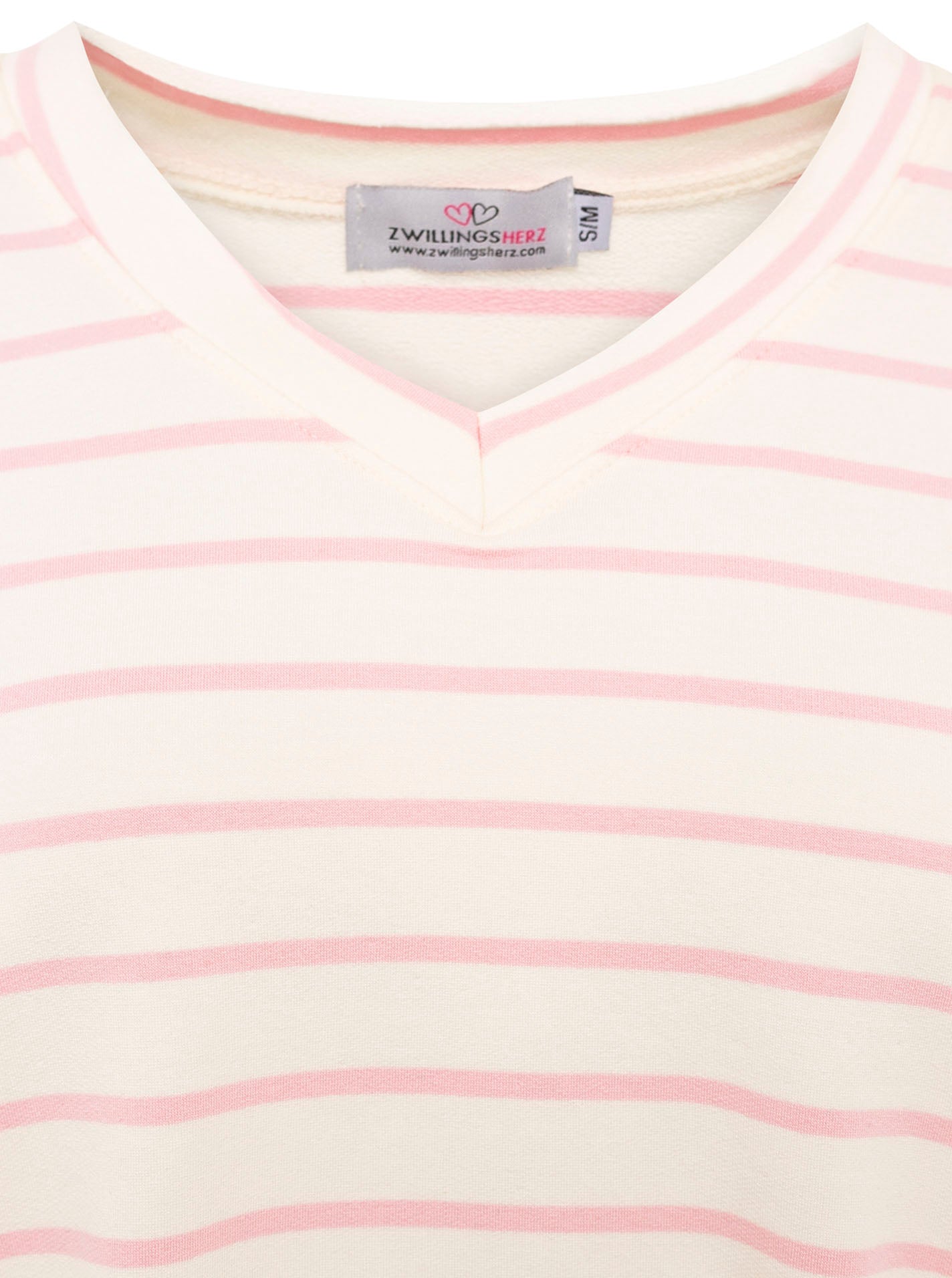 Zwillingsherz - Pullover/Sweatshirt "Viskose Streifen" - Pink/Rosa
