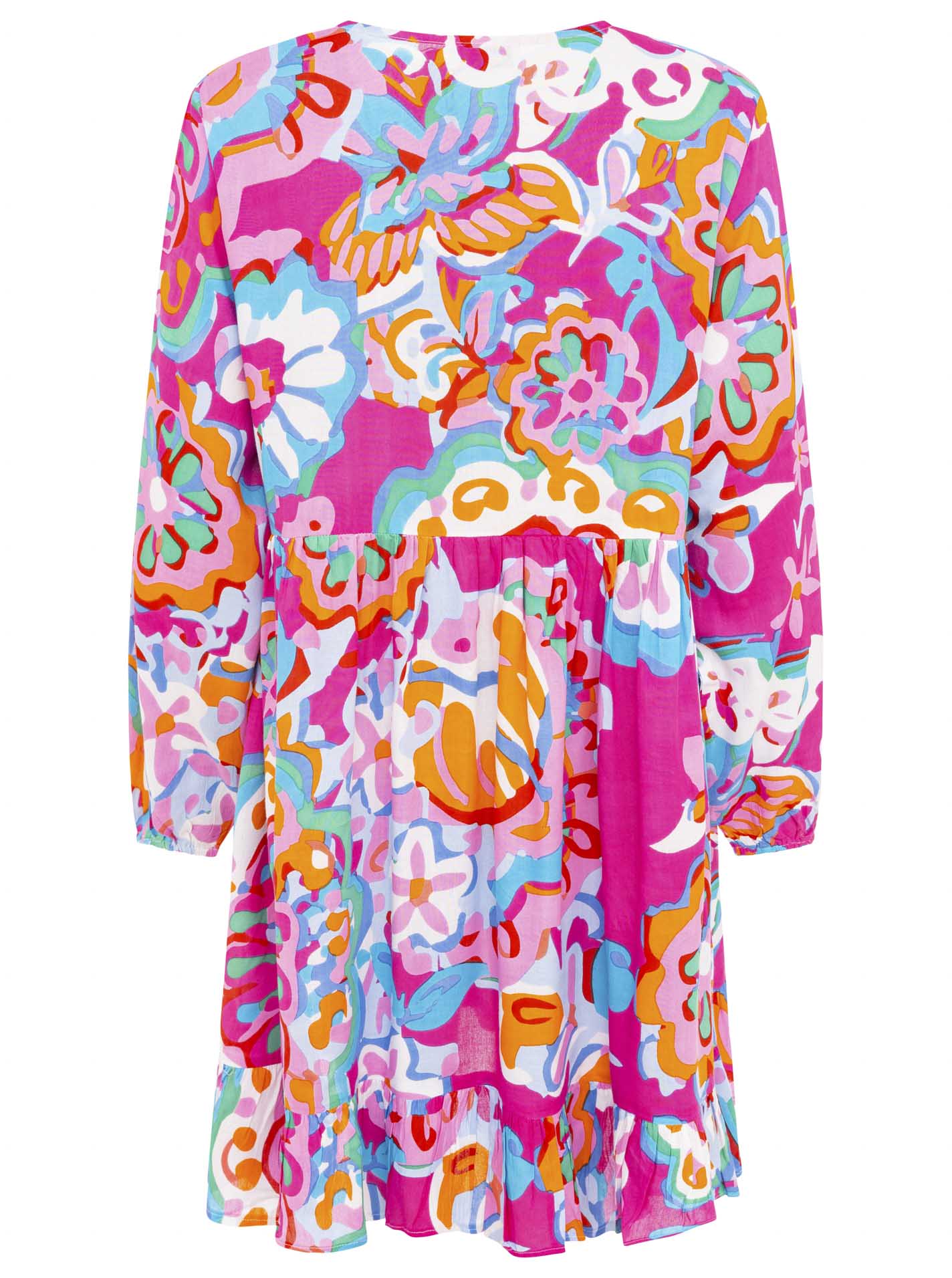 Zwillingsherz - Kleid/Tunika Flower Art - Pink/Blau