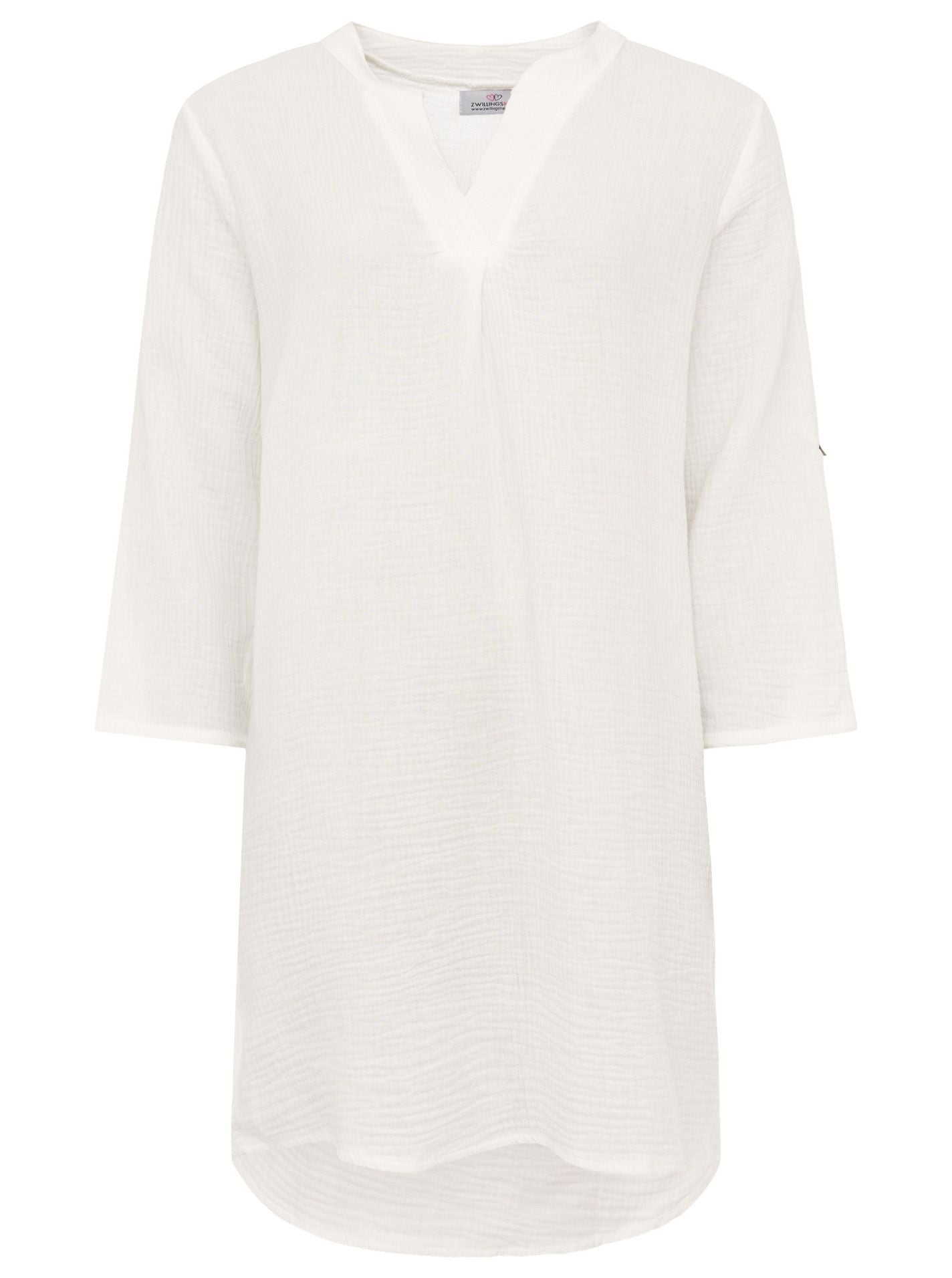 Zwillingsherz - Musselin Tunika/Kleid - Weiß