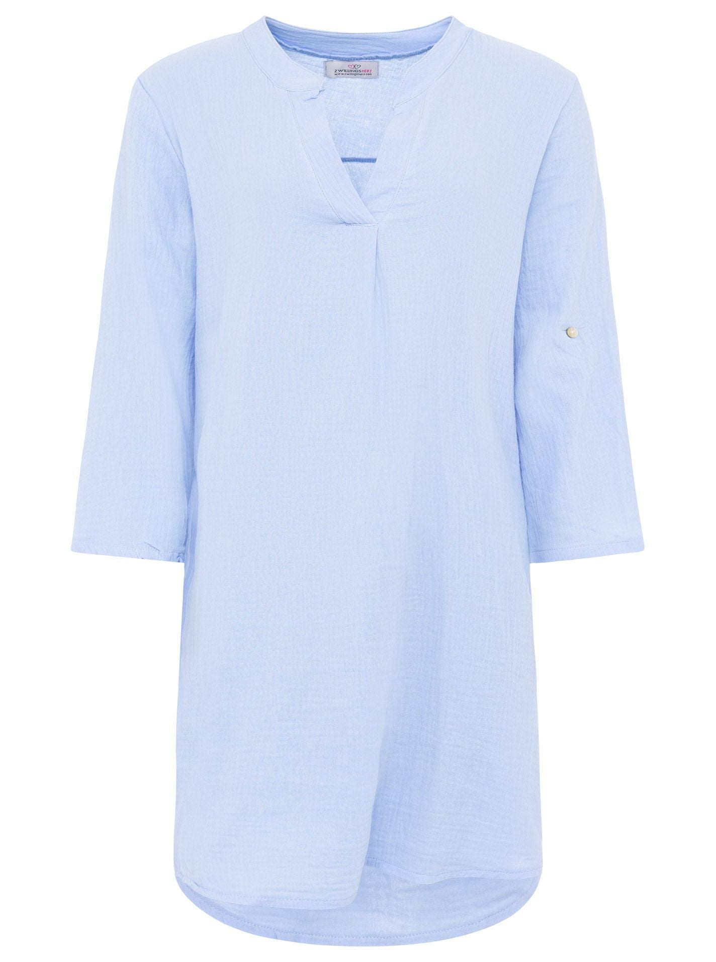 Zwillingsherz - Musselin Tunika/Kleid - Hellblau