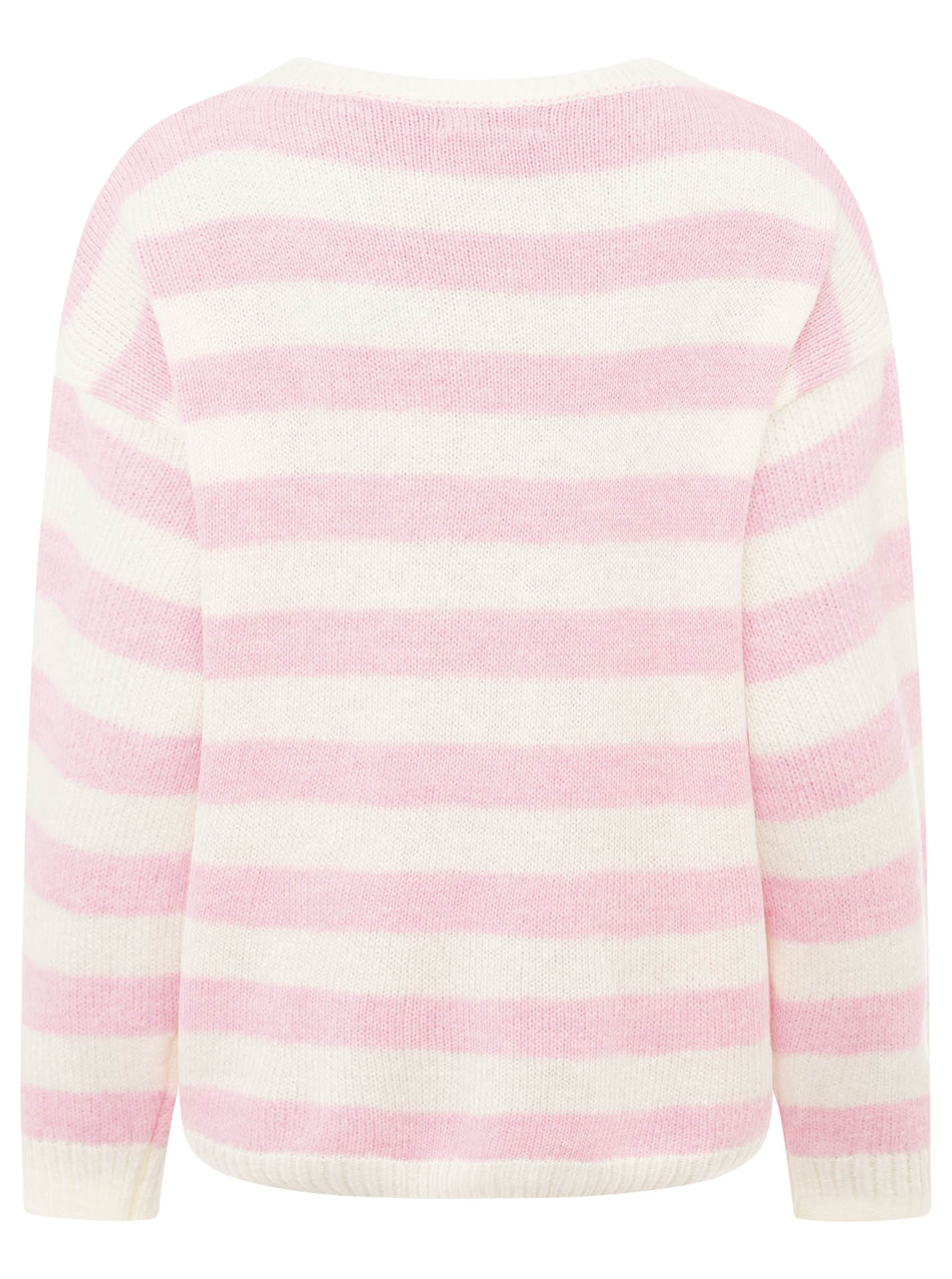 Zwillingsherz - Pullover Streifen Traum - Rosa/Weiß