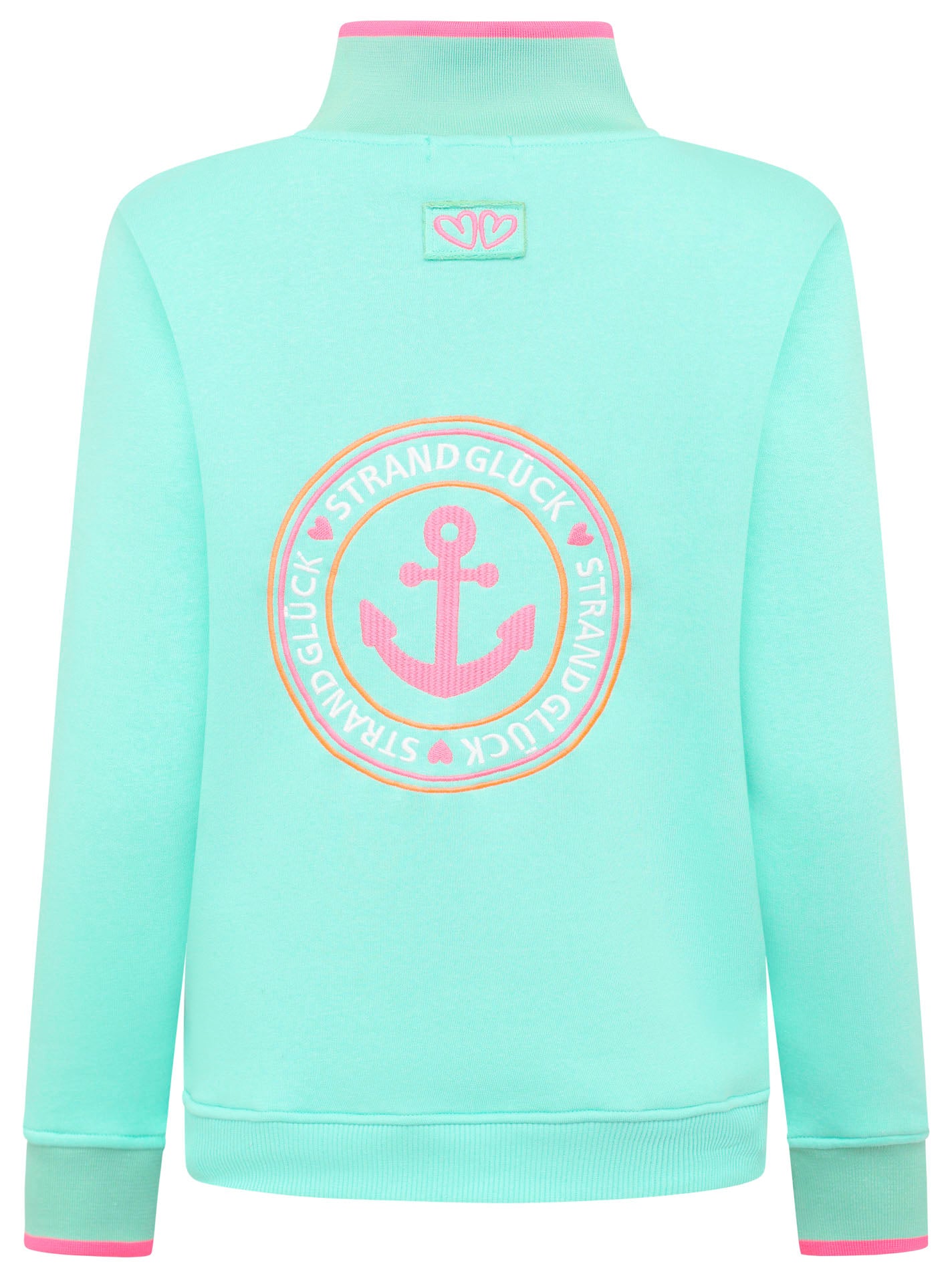 Zwillingsherz - Troyer/Sweatshirt "Moin, Anker, Heimat" - Mint/Türkis