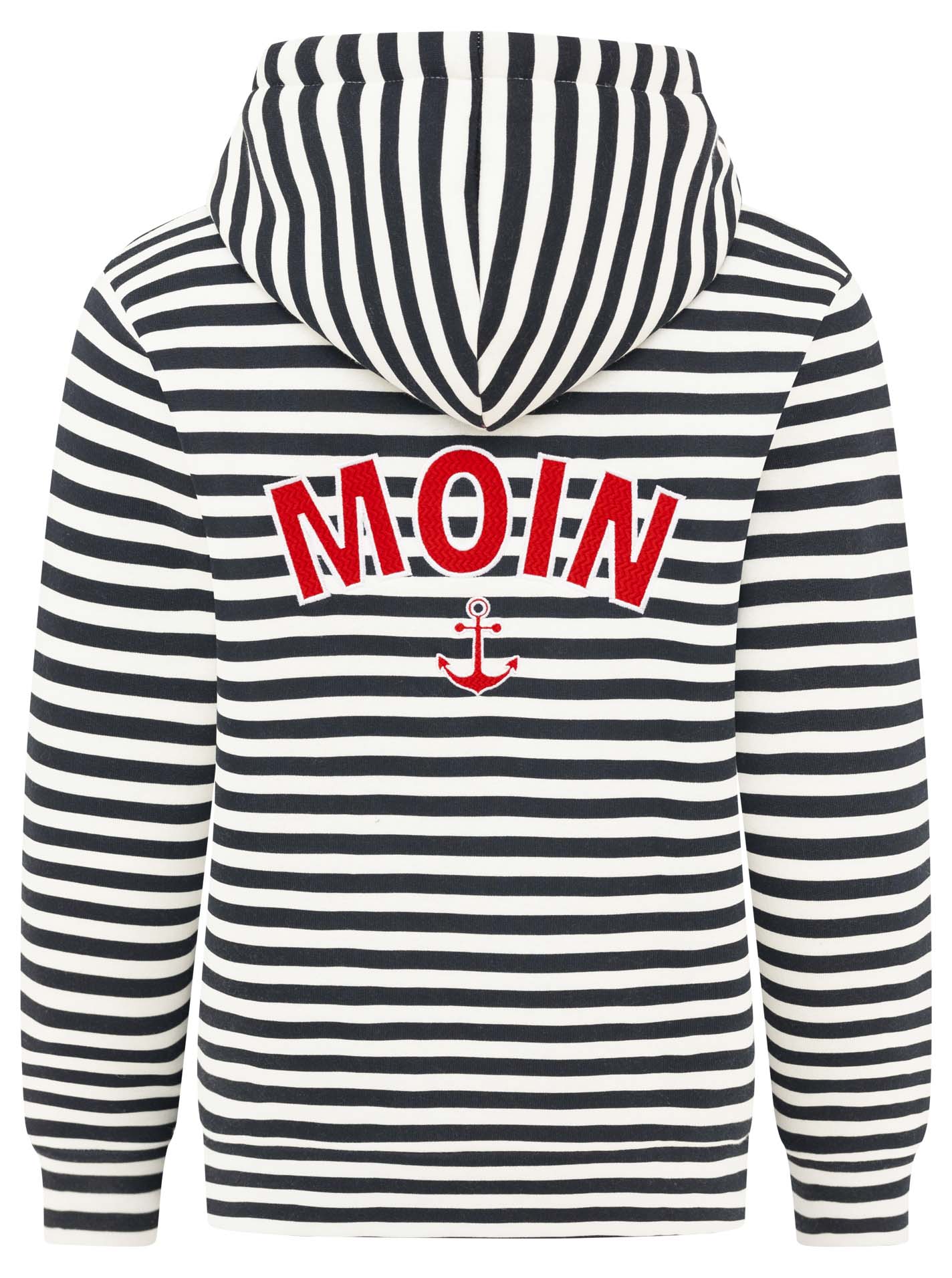 Zwillingsherz - Hoodiejacke "Moin Streifen“ Navy