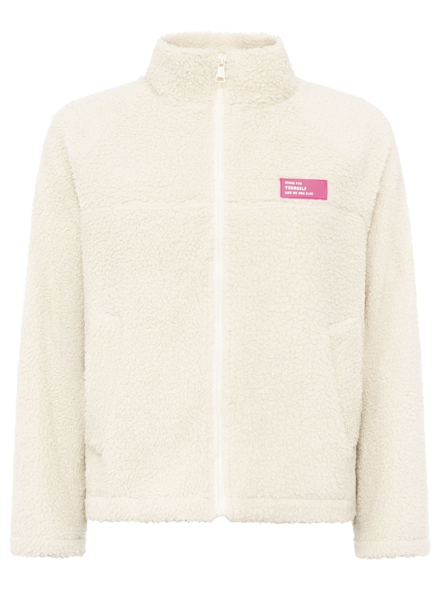 Zwillingsherz Teddy Fleece Jacke - Creme