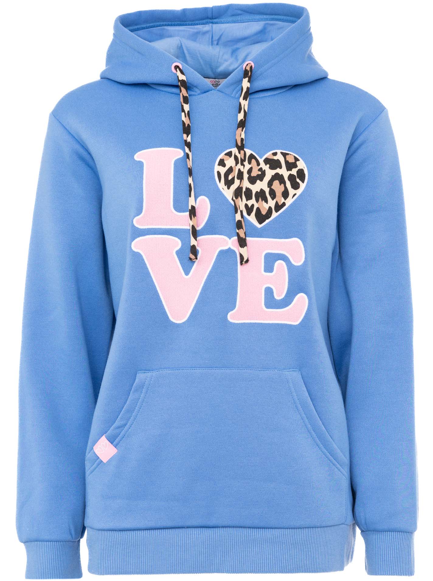 Zwillingsherz Hoodie/Sweatshirt "Leo Love" - Blau