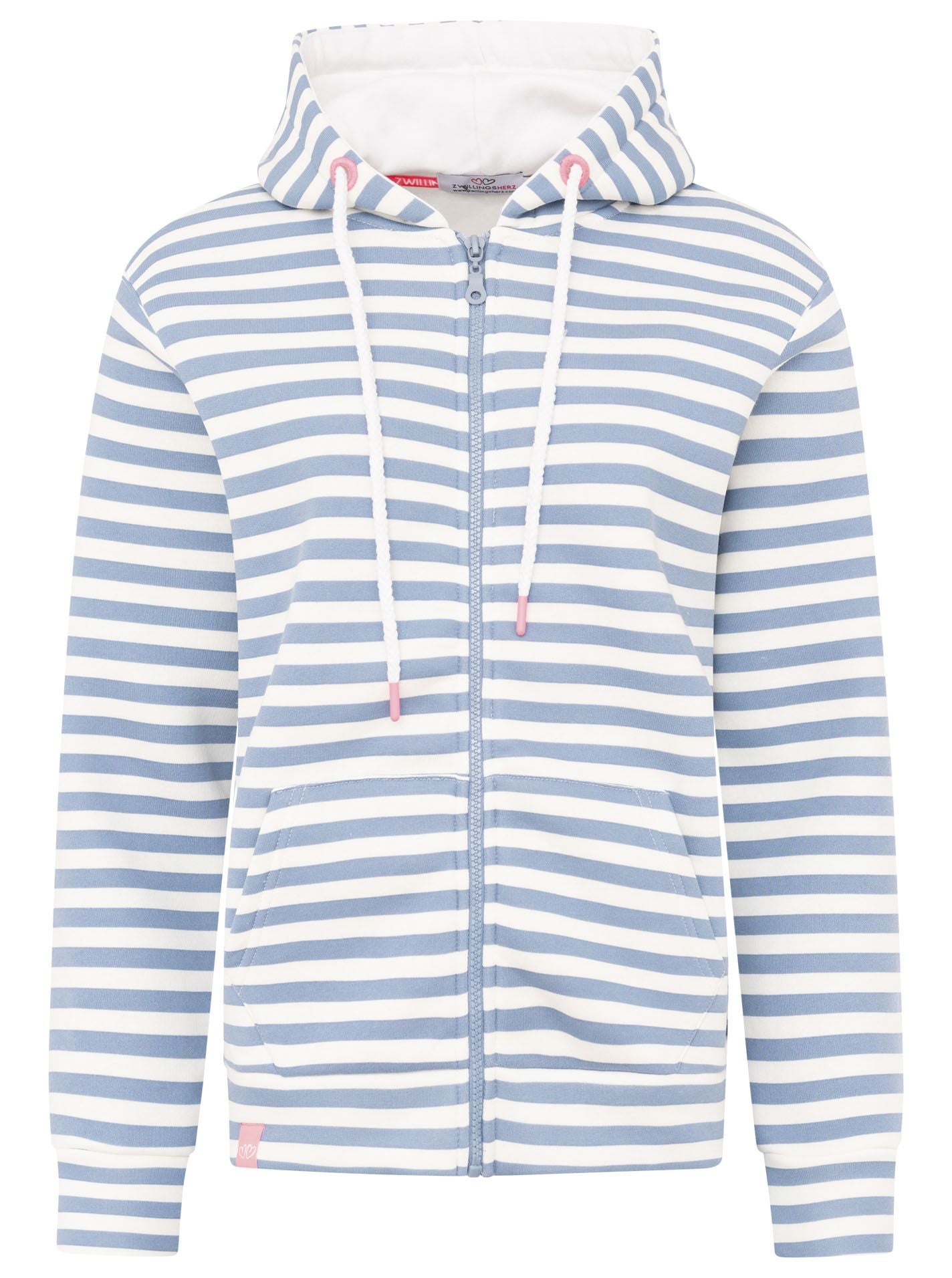 Zwillingsherz - Hoodiejacke Moin Streifen - Blau