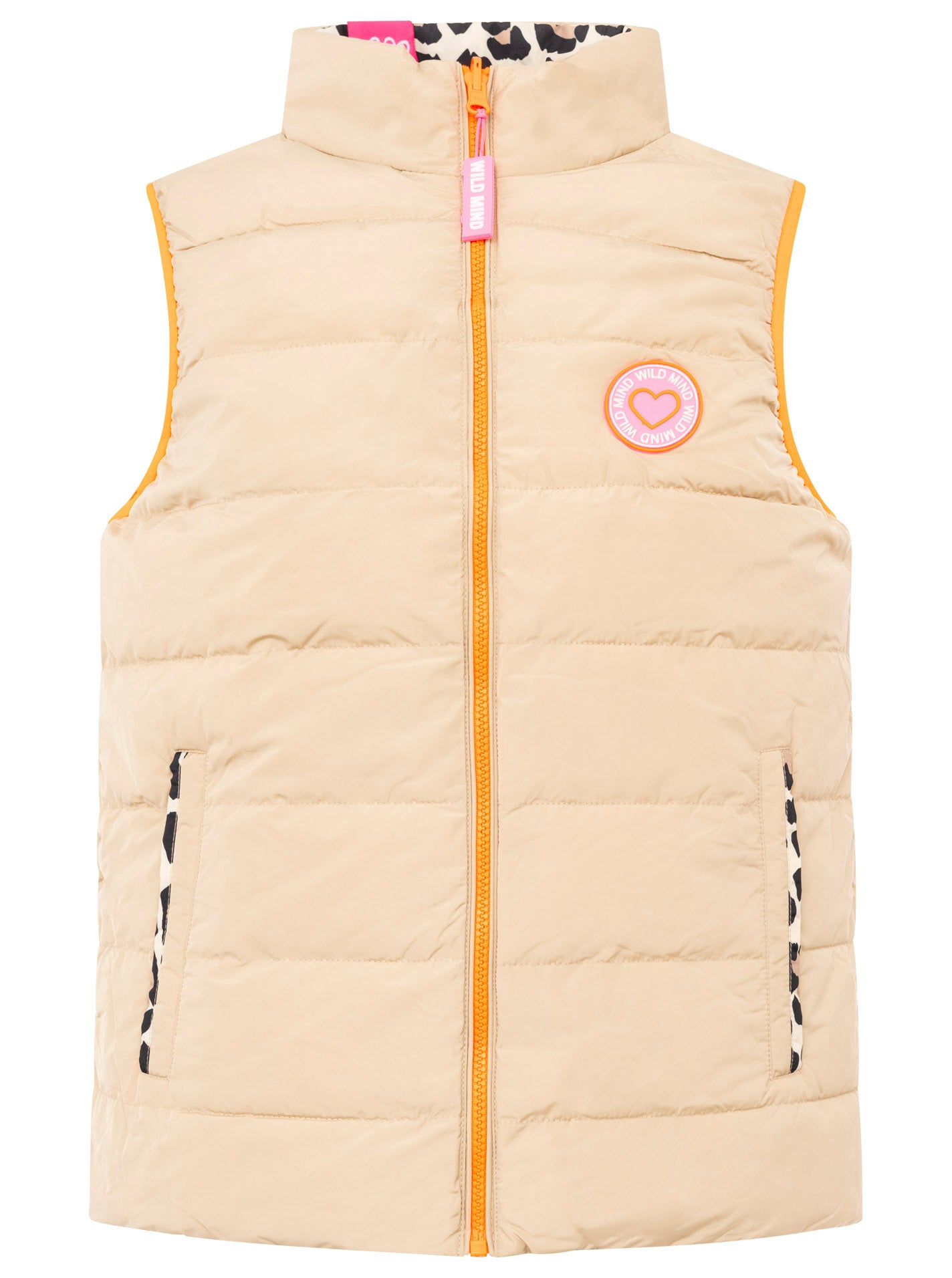 Zwillingsherz - Wendbare Steppweste "Leo" - Beige/Schwarz