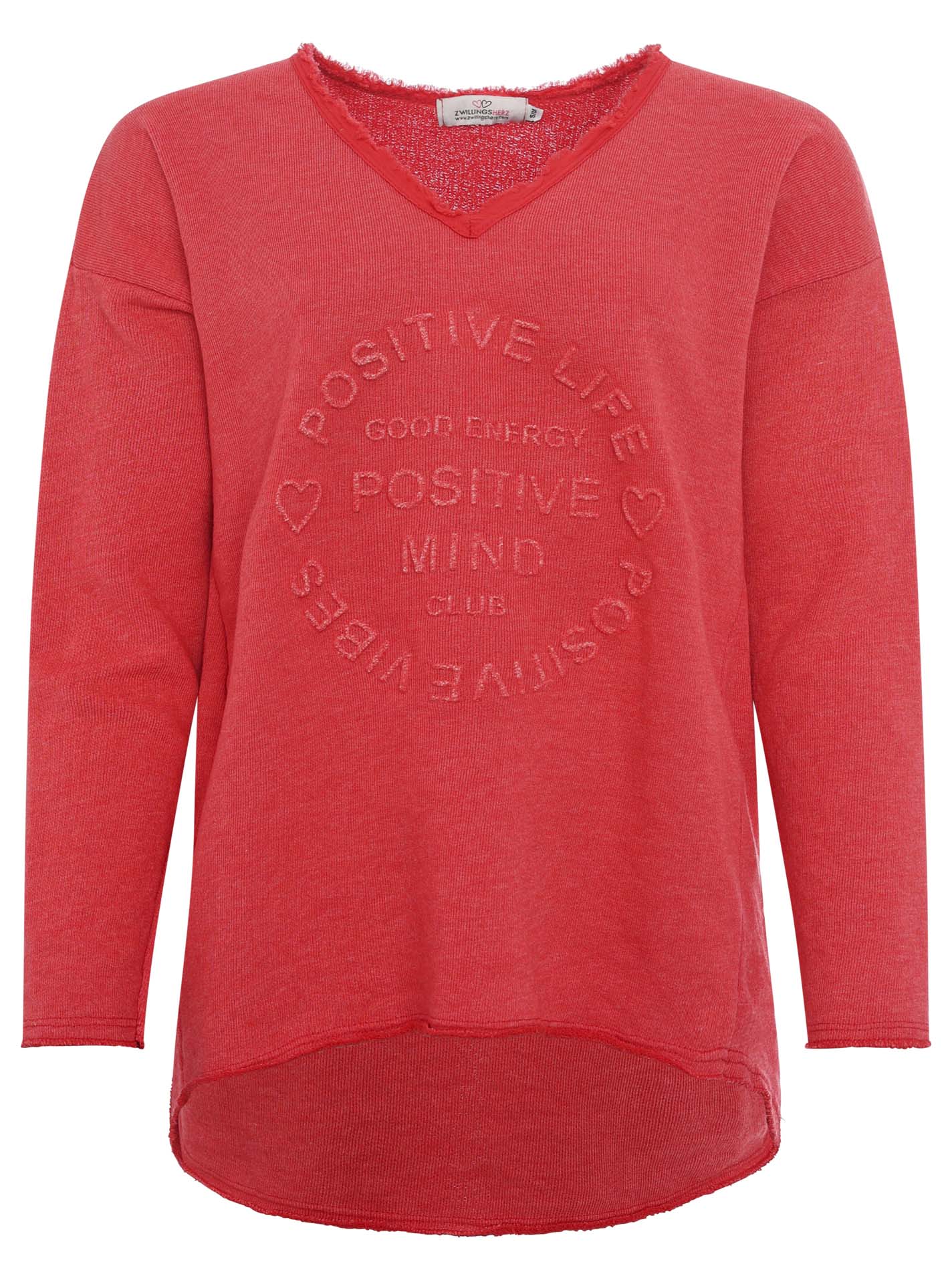 Zwillingsherz - Sweatshirt "Positive Mind" - Rot