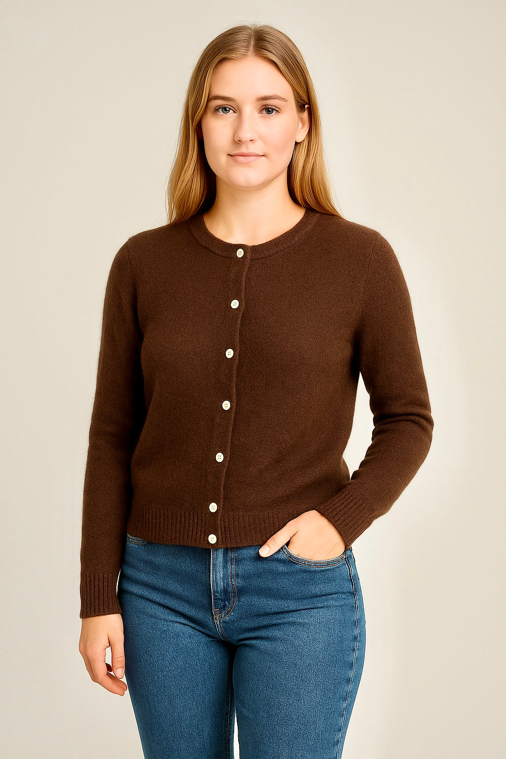 Flair Comfort Style - Baby Alpaka Cardigan - Braun