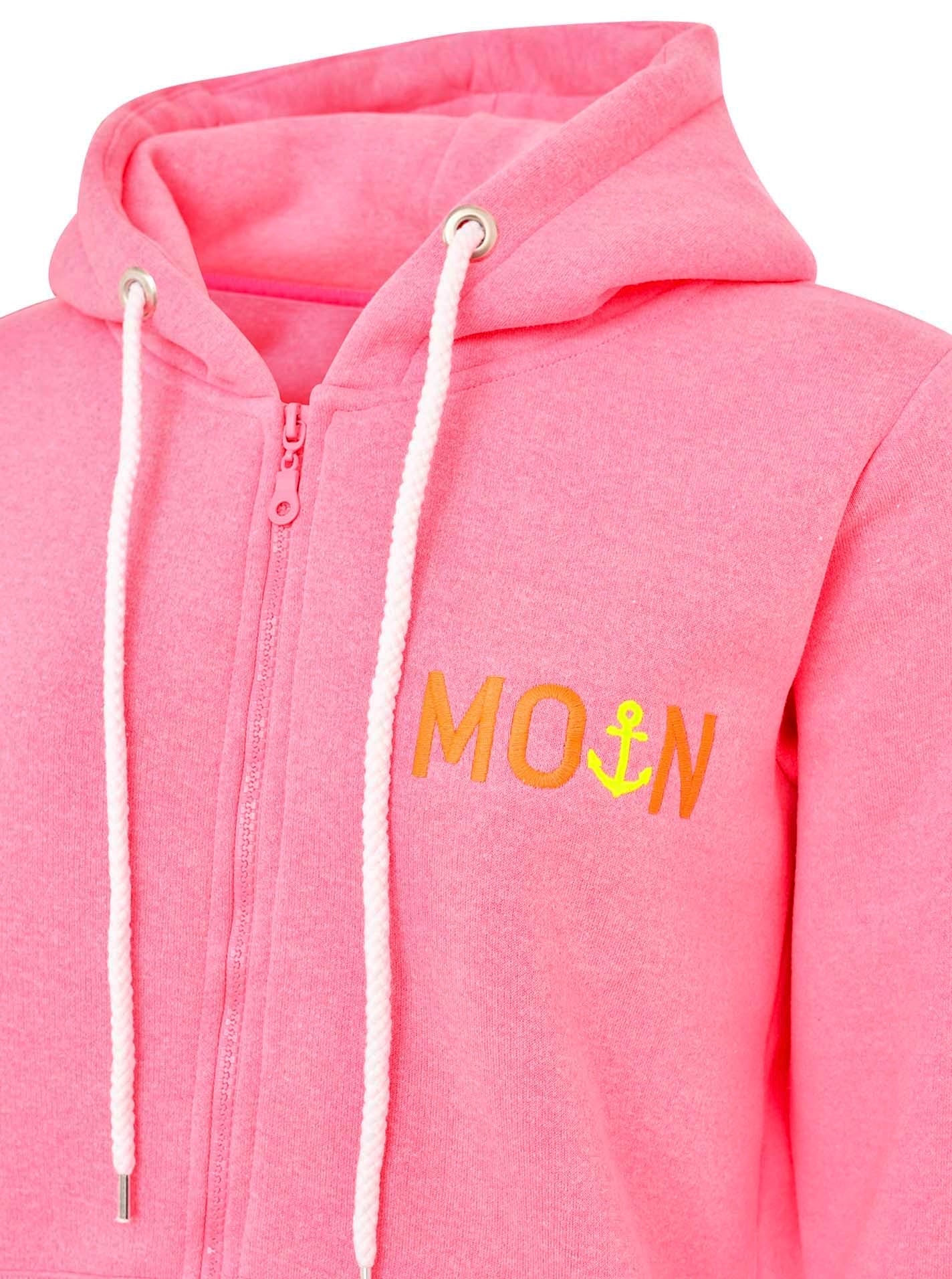Zwillingsherz - Moin Sweat Zipper/Jacke - Neon Pink