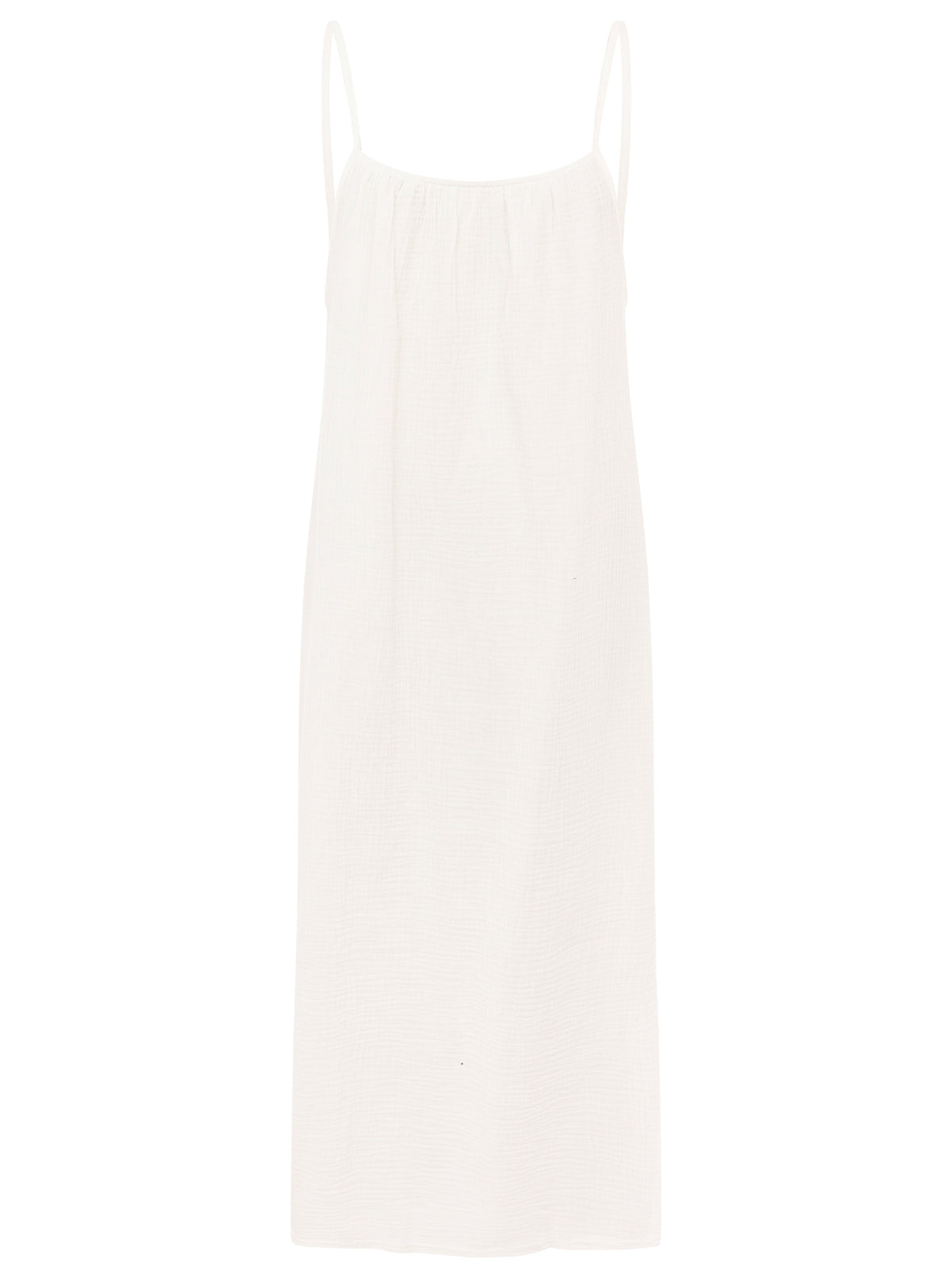 Zwillingsherz - Musselin Träger Kleid - Weiß