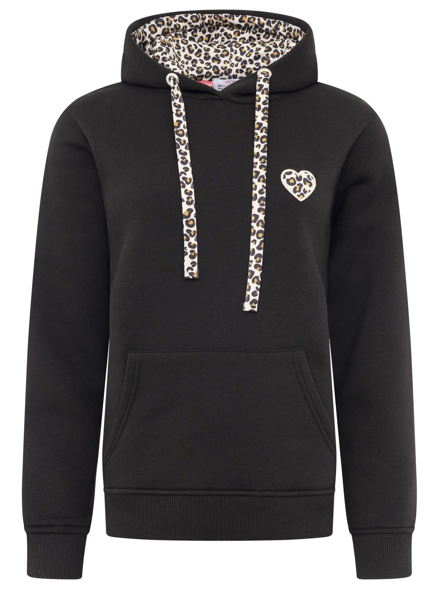 Zwillingsherz - Hoodie/Sweatshirt "Leo Wild Herz" - Schwarz