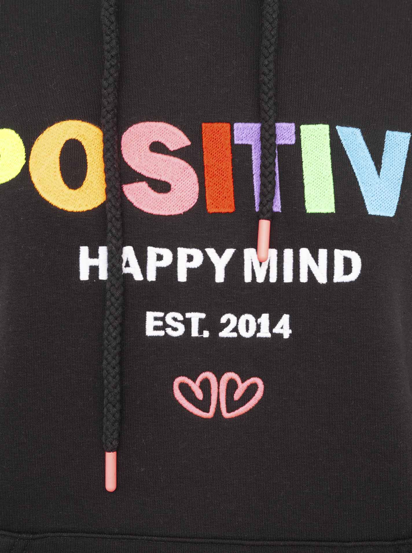 Zwillingsherz - Hoodie "Positive Happy Mind" - Schwarz (Neu)