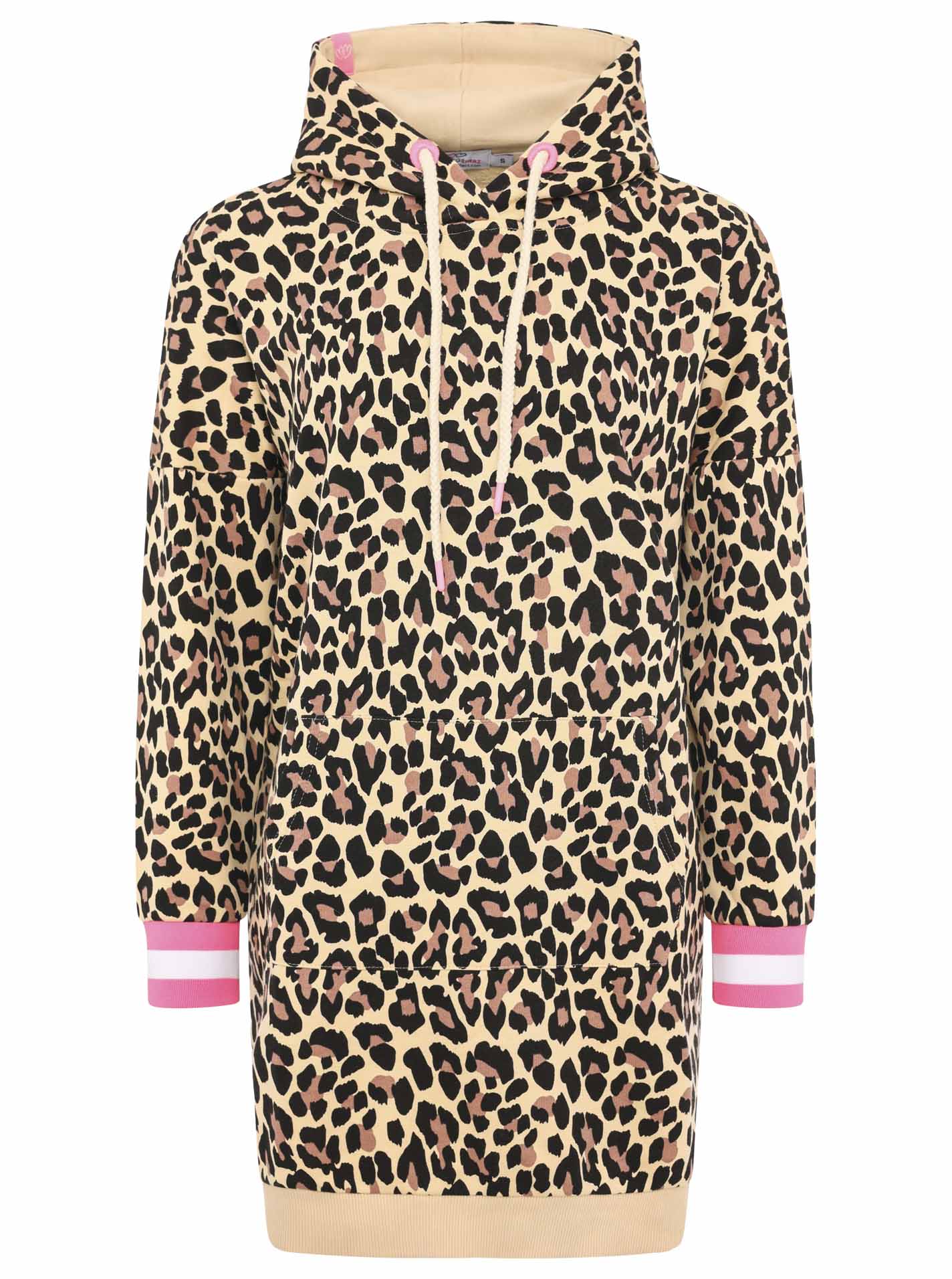 Zwillingsherz - Hoodiekleid "Leo Wild" - Beige