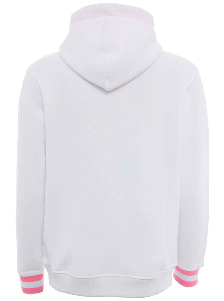 Zwillingsherz - „Moin“ Hoodie/Sweatshirt Rahel - Weiß/Pink