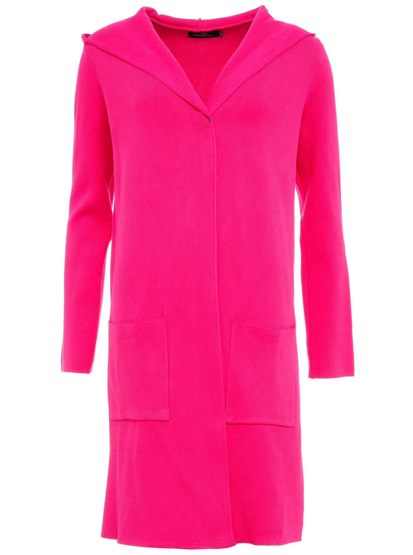 Zwillingsherz Strickjacke Kapuze Janina - Neon Pink