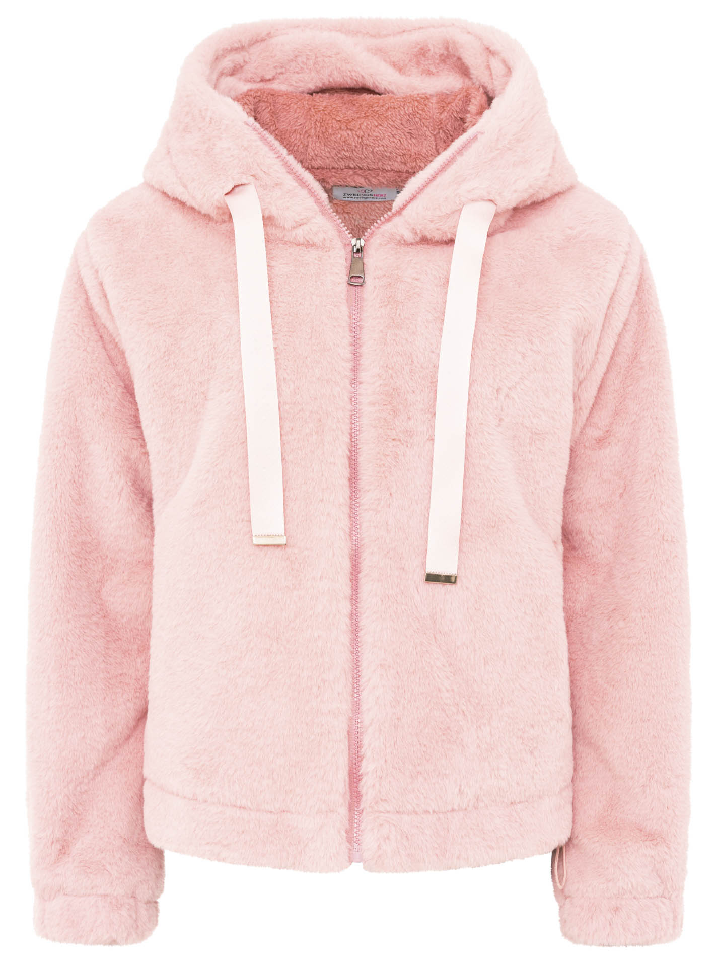 Zwillingsherz Teddy Kuscheljacke - Rosa