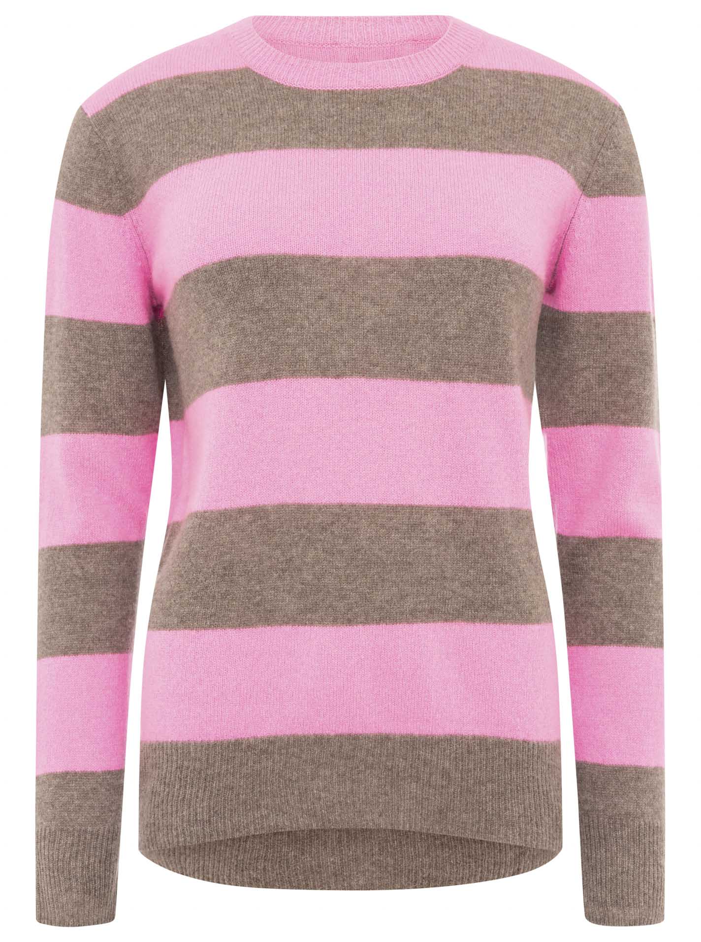 Zwillingsherz 100% Kaschmir / Cashmere Pullover - Rosa/Taupe