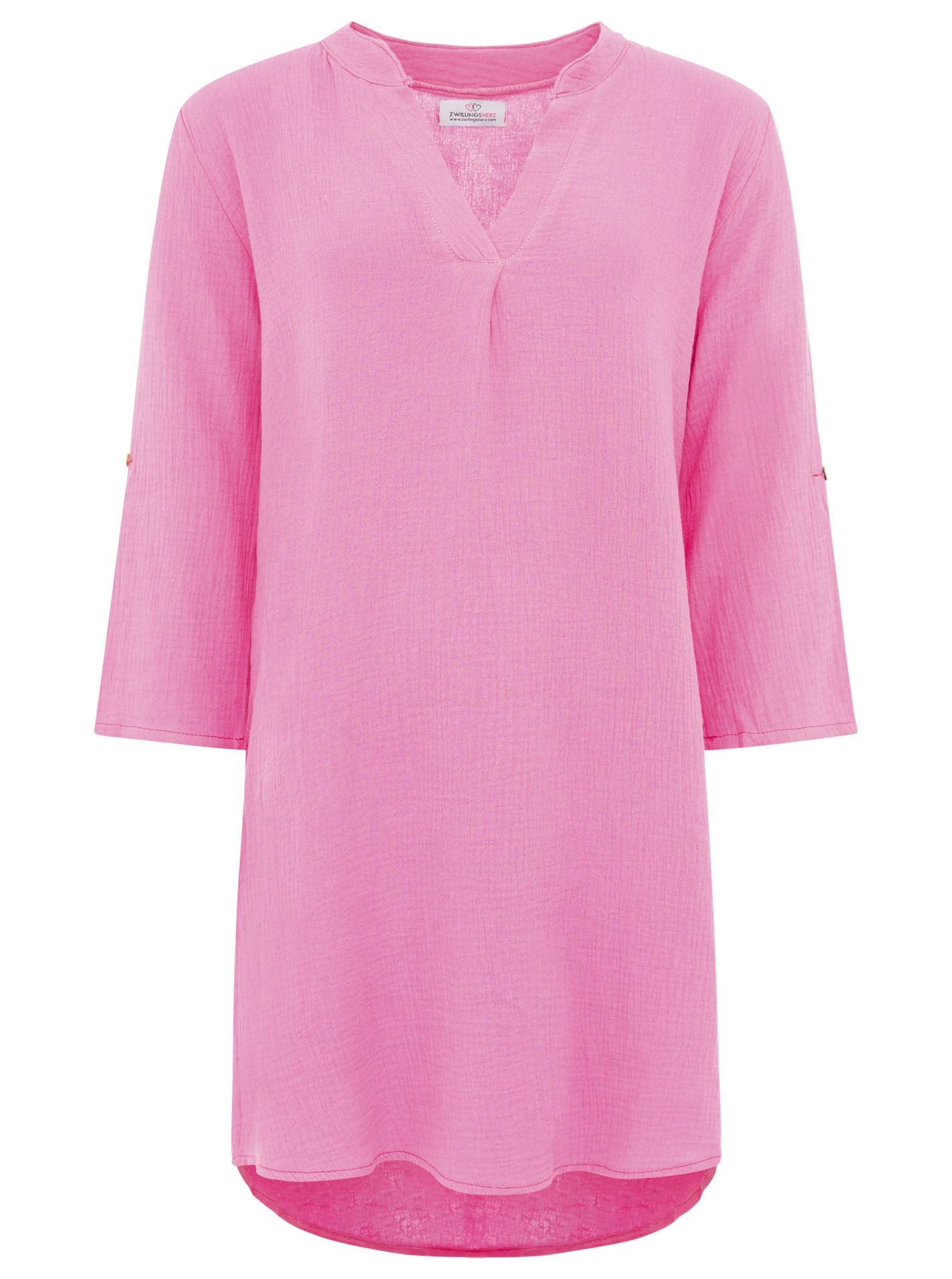 Zwillingsherz - Musselin Tunika/Kleid - Pink