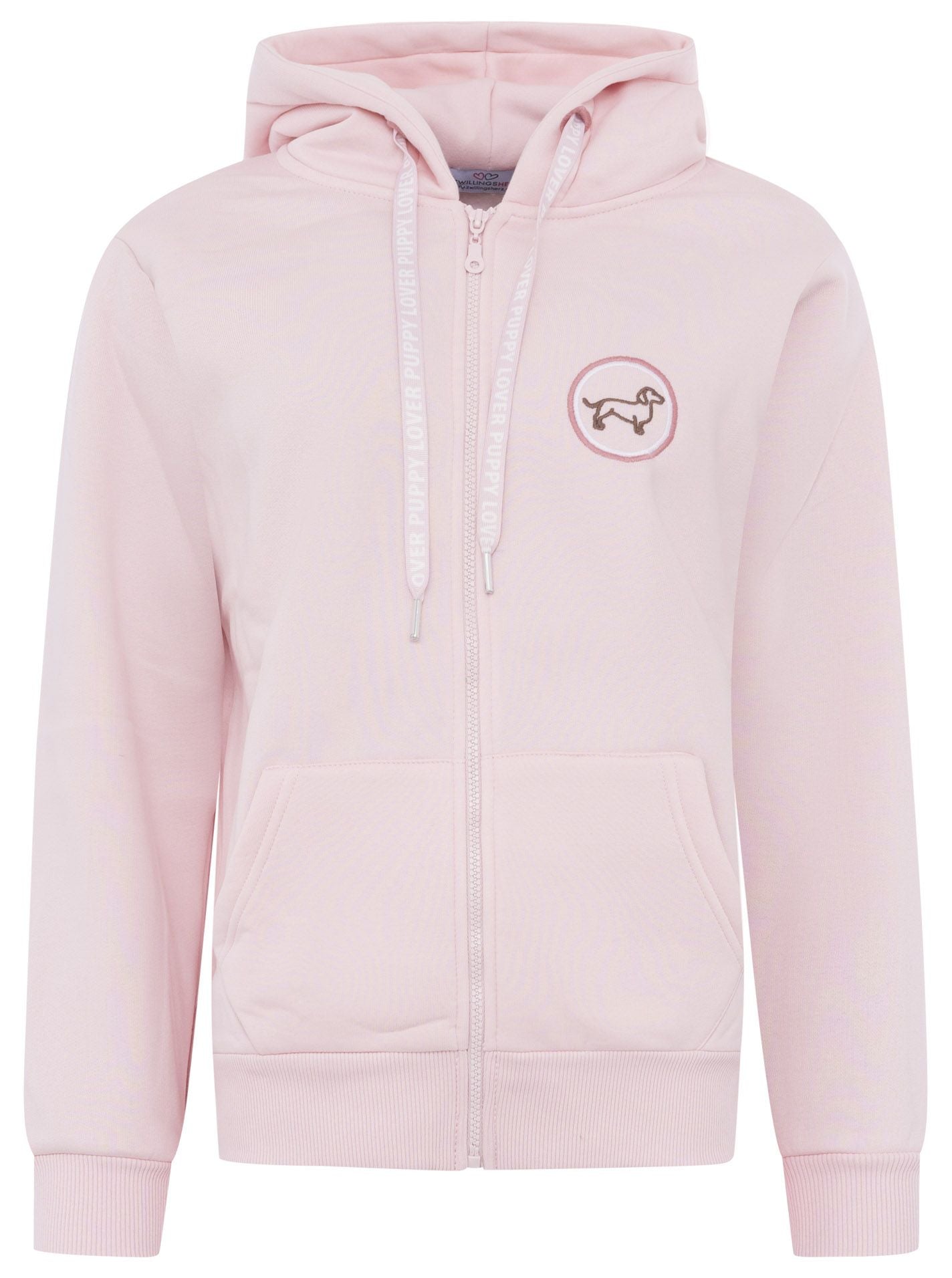 Zwillingsherz - Hoodiejacke "Dog Lover" - Pink