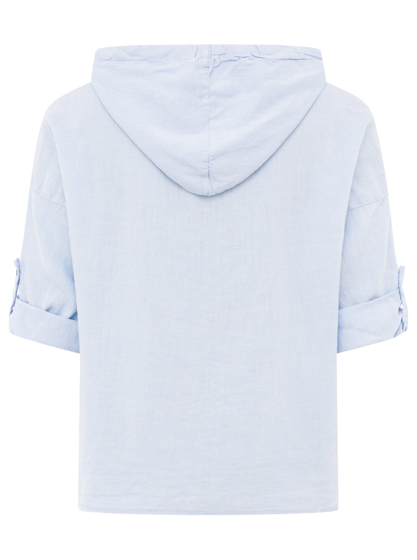 Zwillingsherz - Leinen Kapuzenbluse "Sommer" - Hellblau