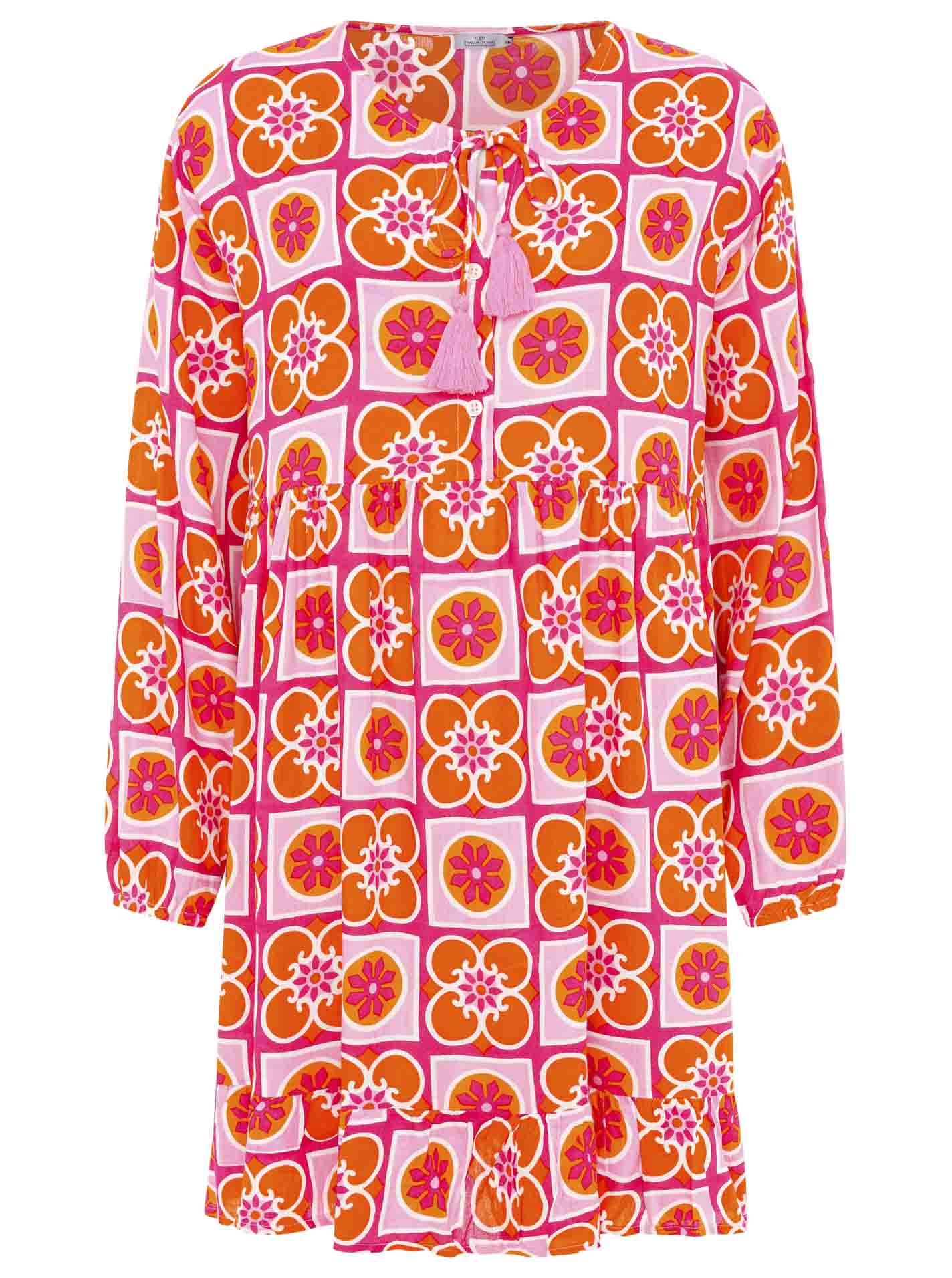 Zwillingsherz - Kleid/Tunika Aquarell Paisley - Pink