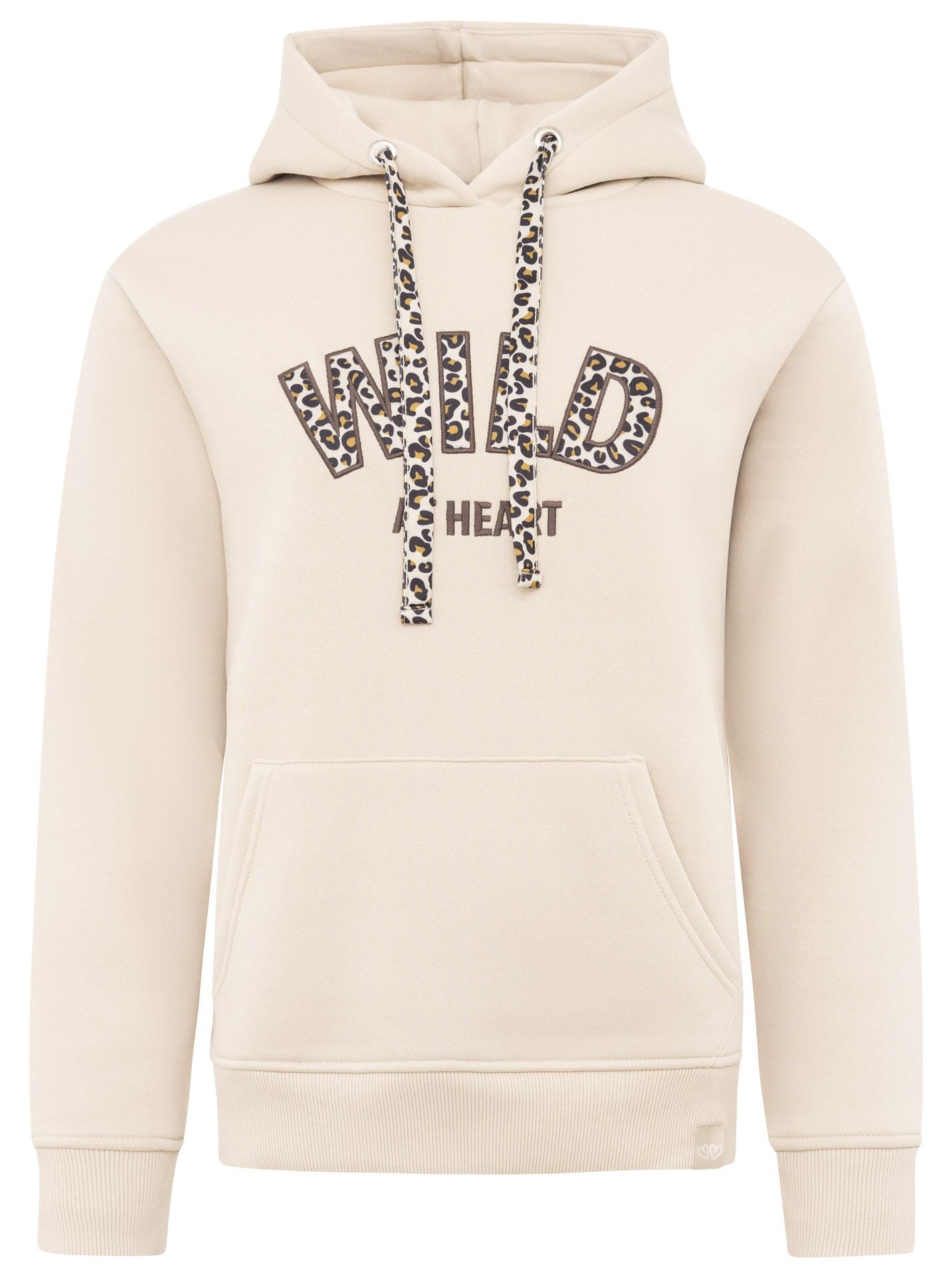 Zwillingsherz - Hoodie/Sweatshirt "Leo Wild Heart" - Beige