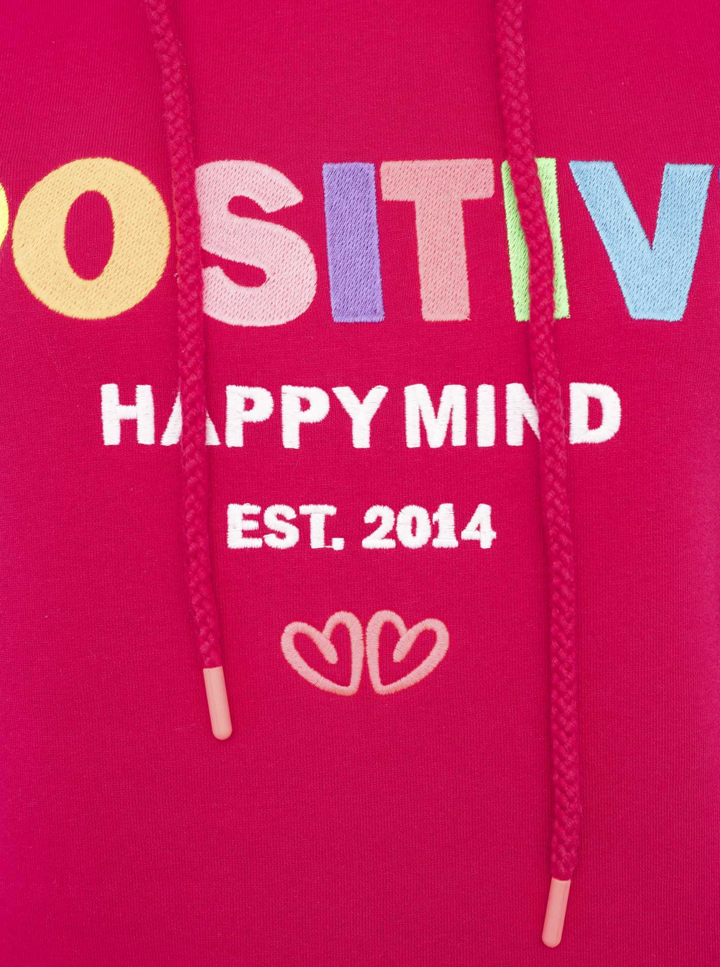 Zwillingsherz - Hoodie "Positive Happy Mind" - Weinrot (Neu)