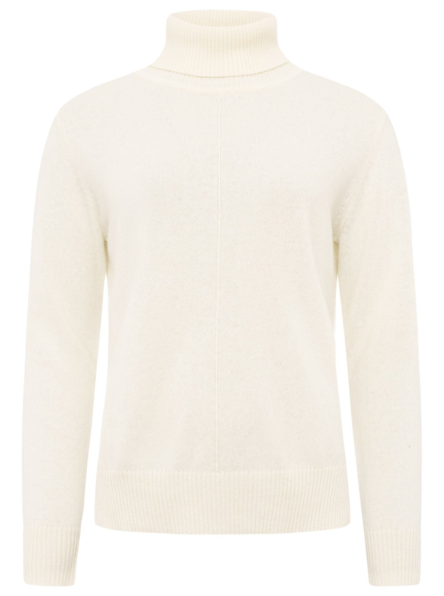 Zwillingsherz Kaschmir / Cashmere Rollkragen Pullover - Creme