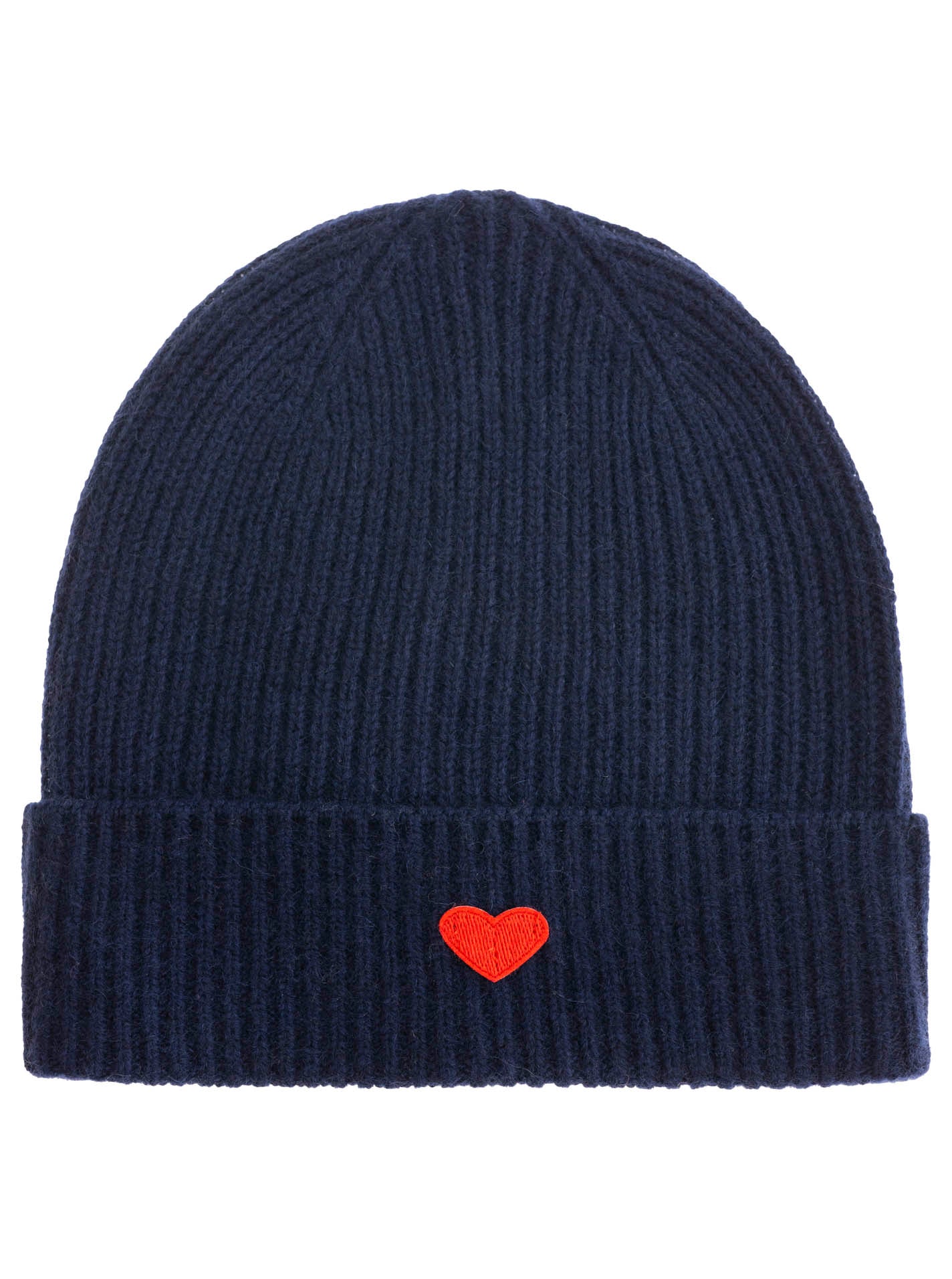 Zwillingsherz - Cashmere Mütze "Herz" - Dunkelblau