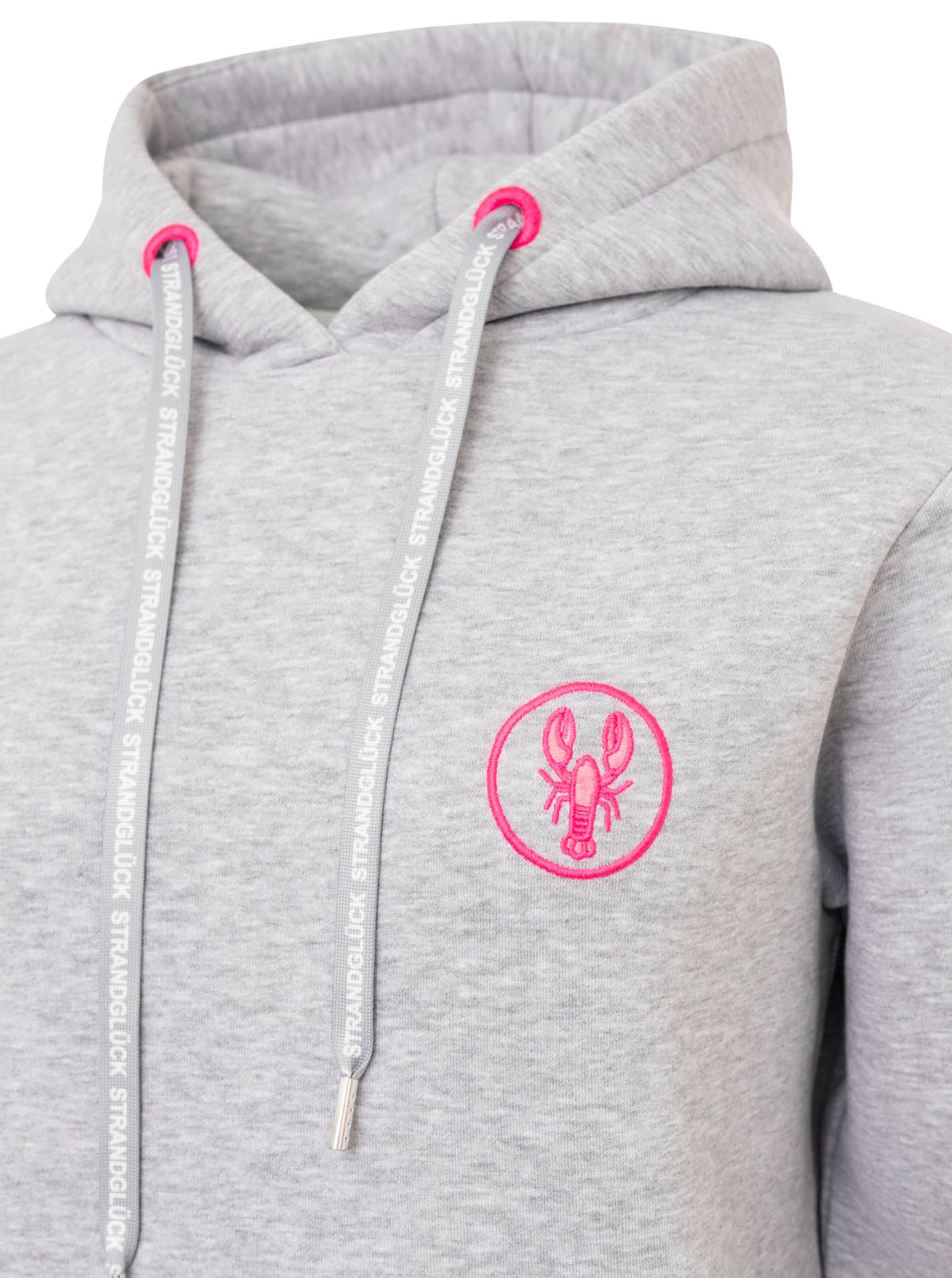 Zwillingsherz - Hoodie- Kleiner Hummer - Grau