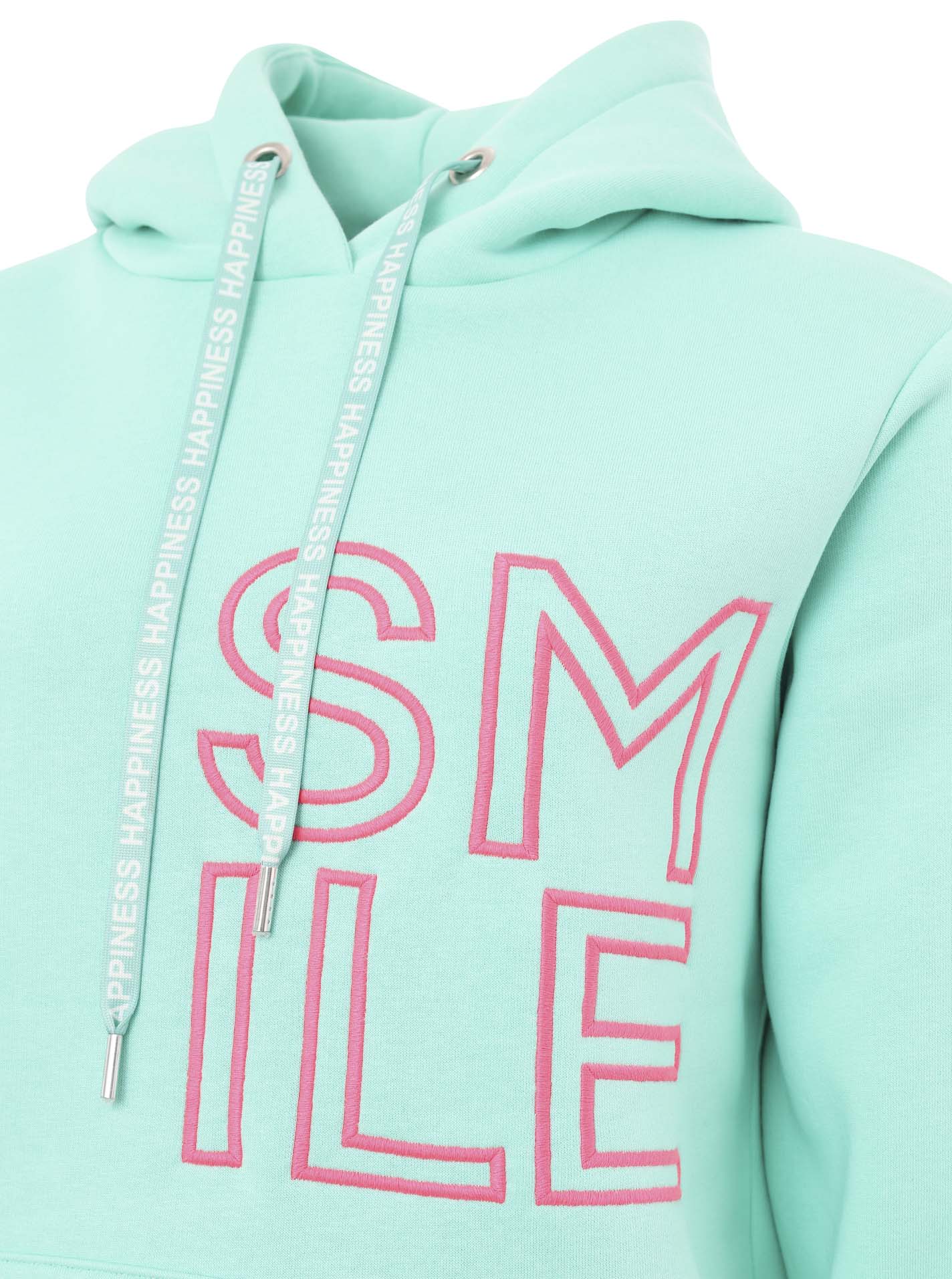 Zwillingsherz - Hoodie "Alissa Smile" - Türkis/Pink