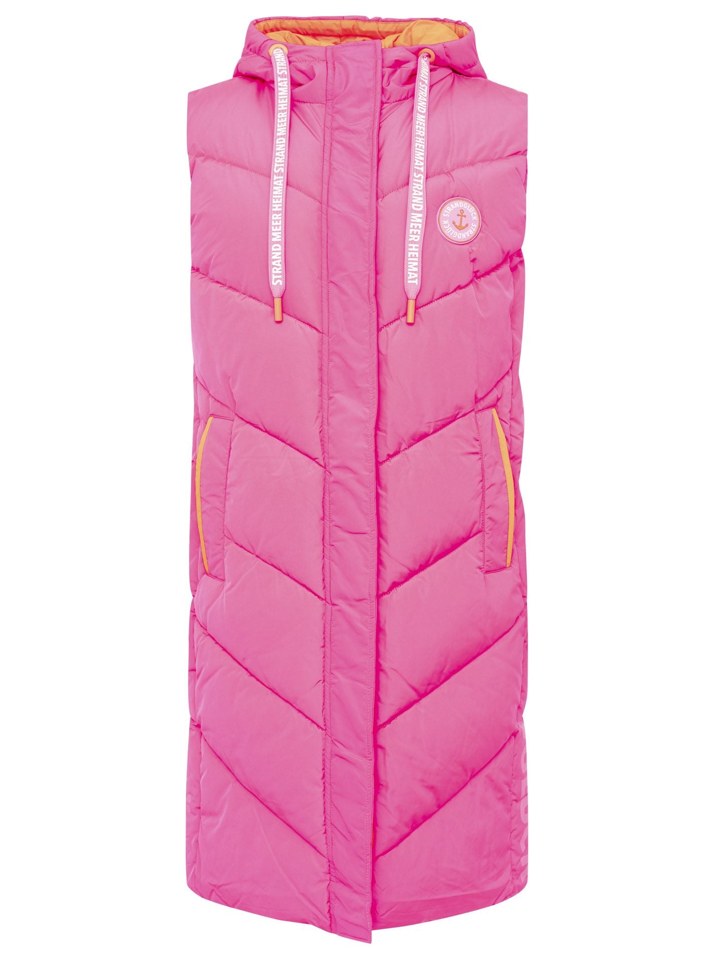 Zwillingsherz- Steppweste Anker Strandglück (Neu) - Neonpink