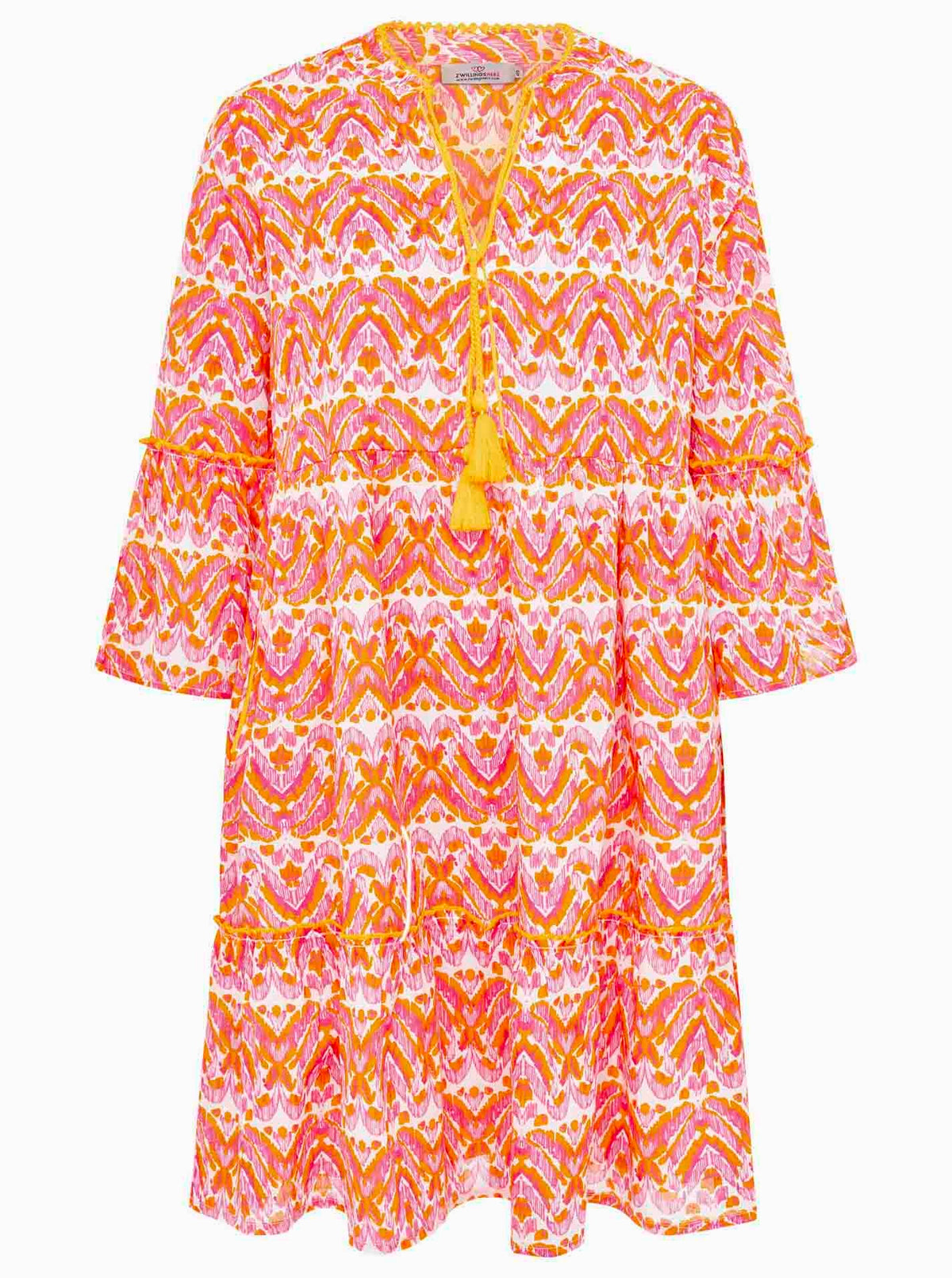 Zwillingsherz - Kleid/Tunika Joyful Design - Pink/Orange
