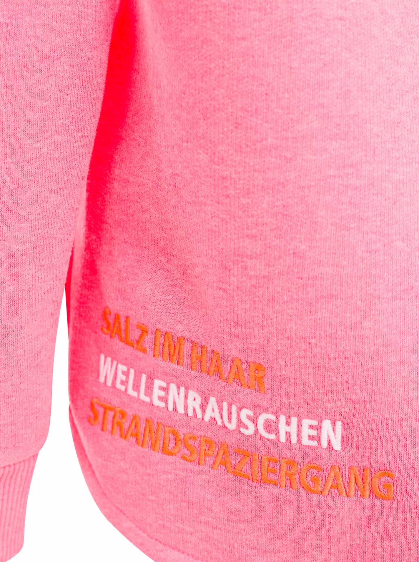 Zwillingsherz - Moin Hoodie/Sweatshirt mit Pailletten - Neonpink
