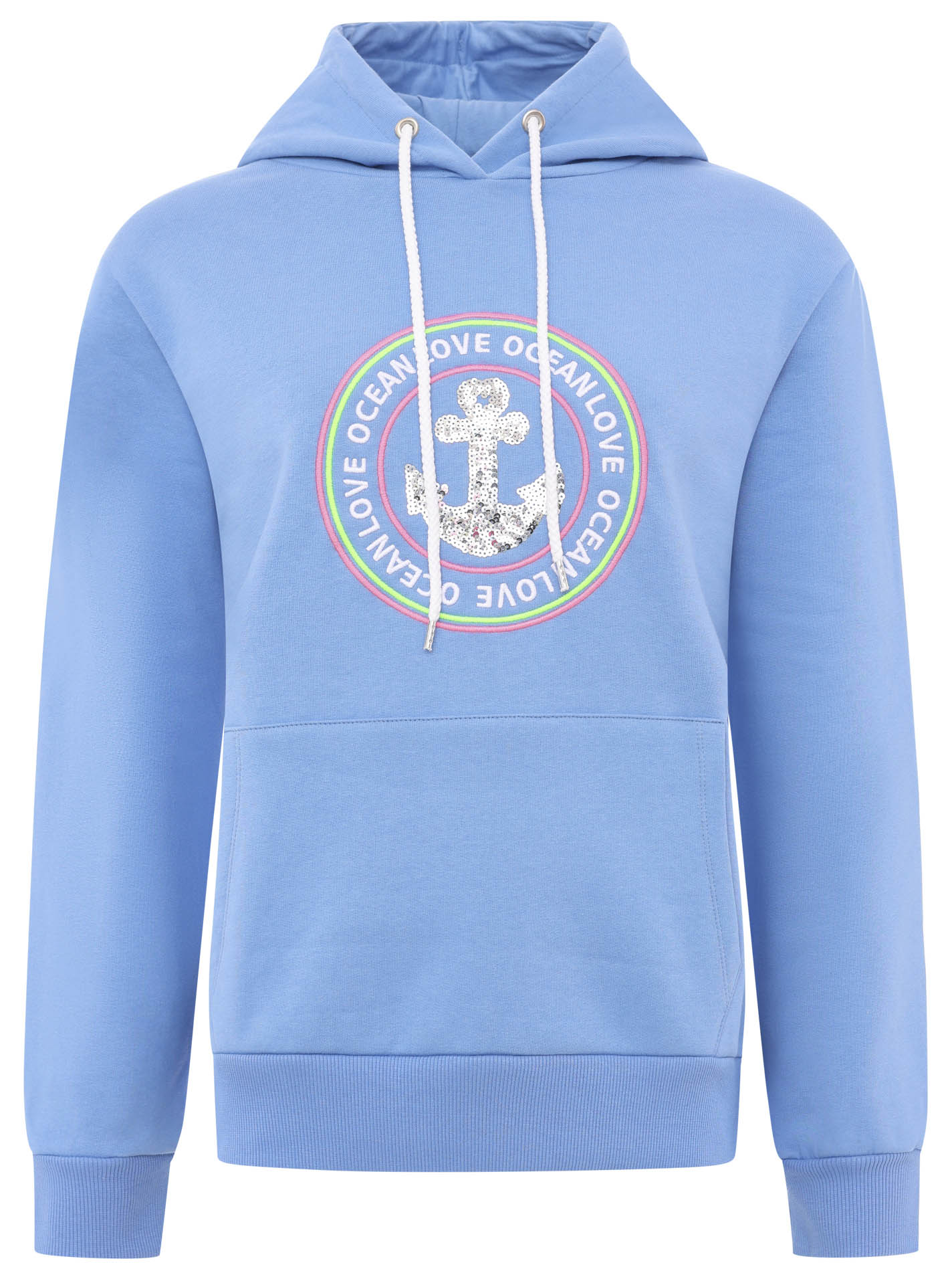 Zwillingsherz - Hoodie "Ocean Love Anker" - Hellblau (NEU)
