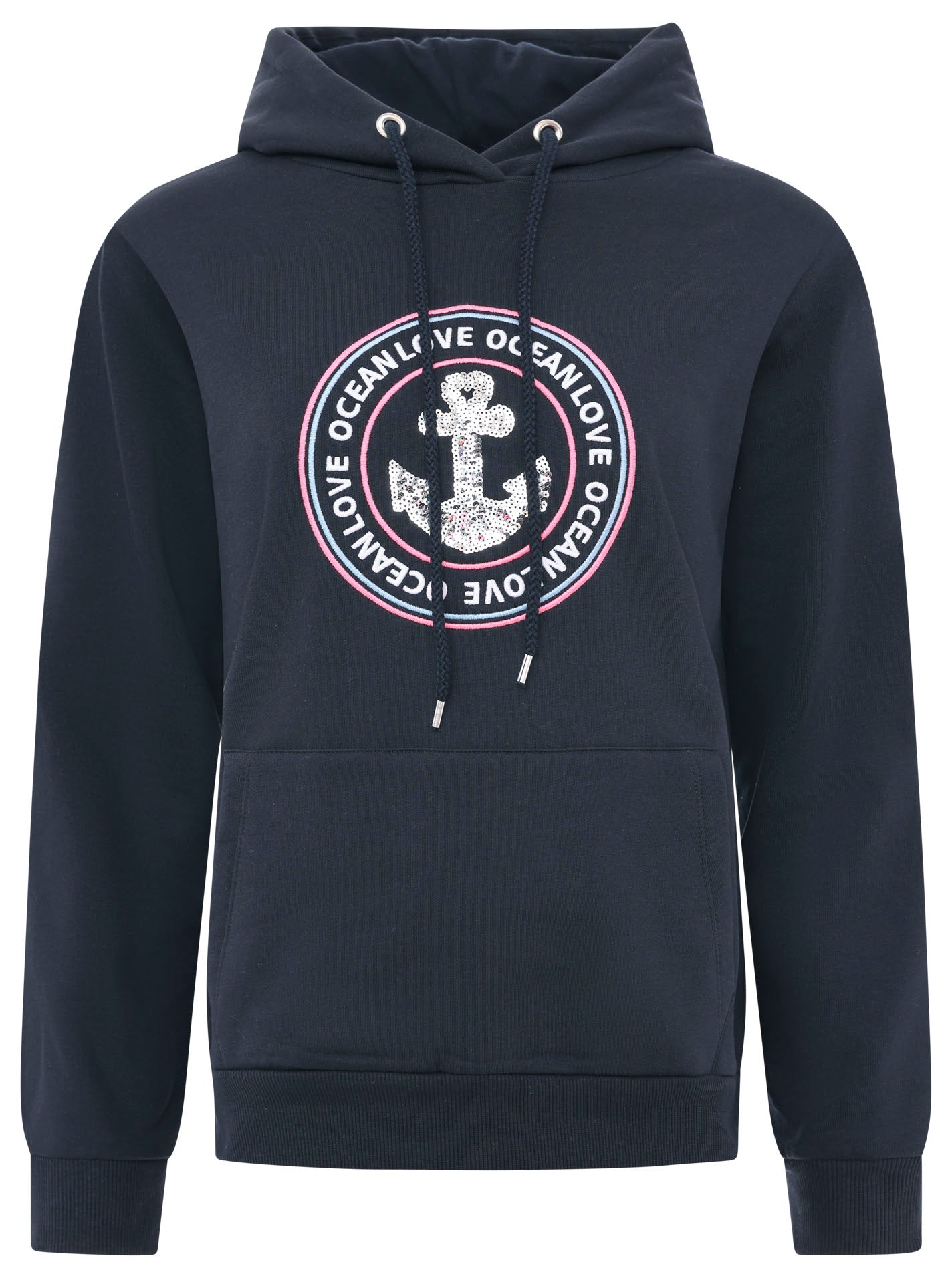 Zwillingsherz - Hoodie "Ocean Love Anker" - Dunkelblau/Navy (NEU)