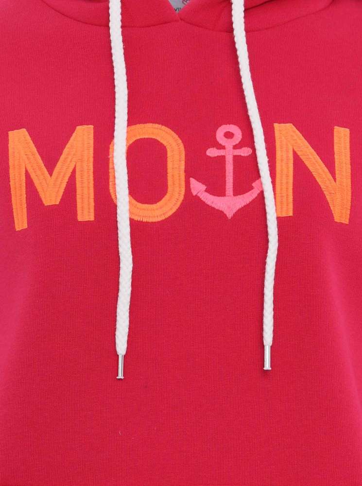 Zwillingsherz - Moin Hoodie/Sweatshirt - Weinrot