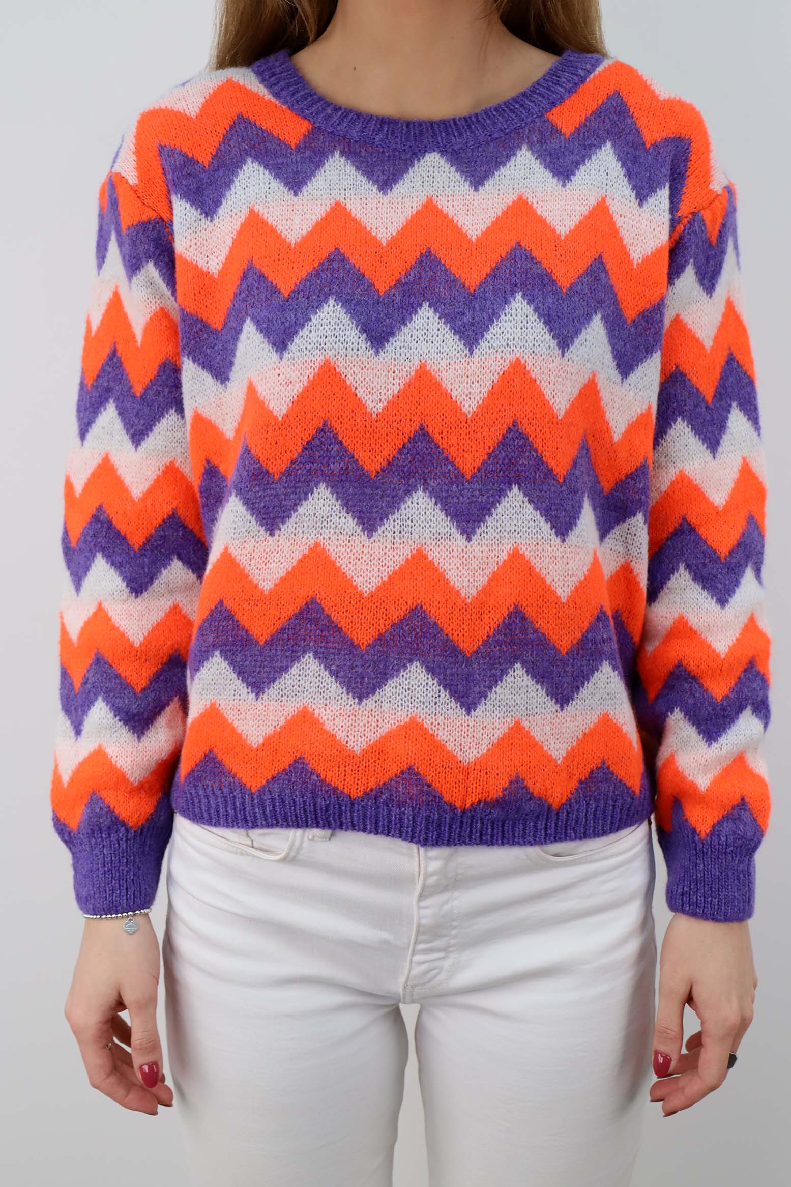 Pullover Muster - Orange