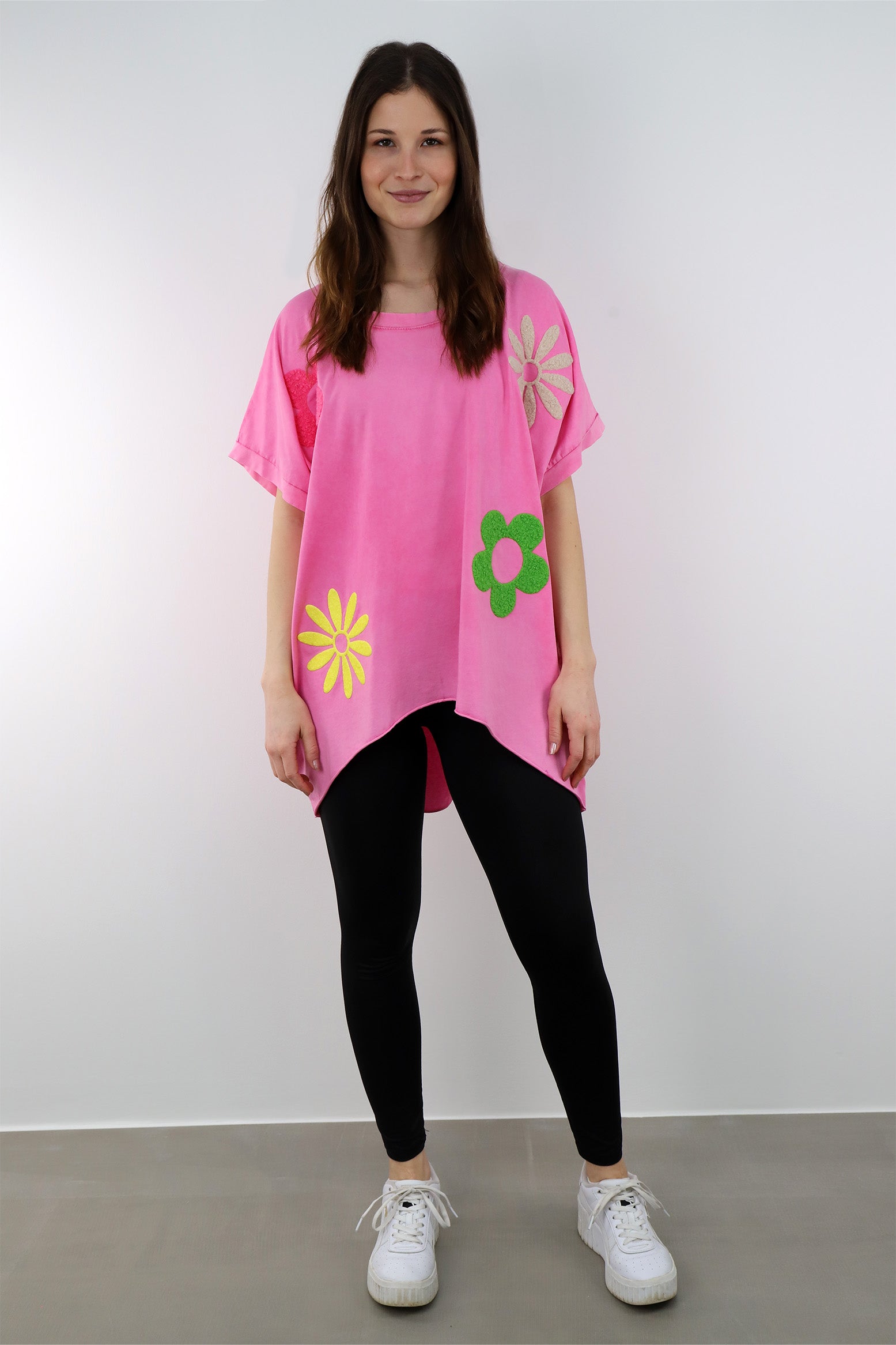 Shirt "Oversize" mit Druck - Pink
