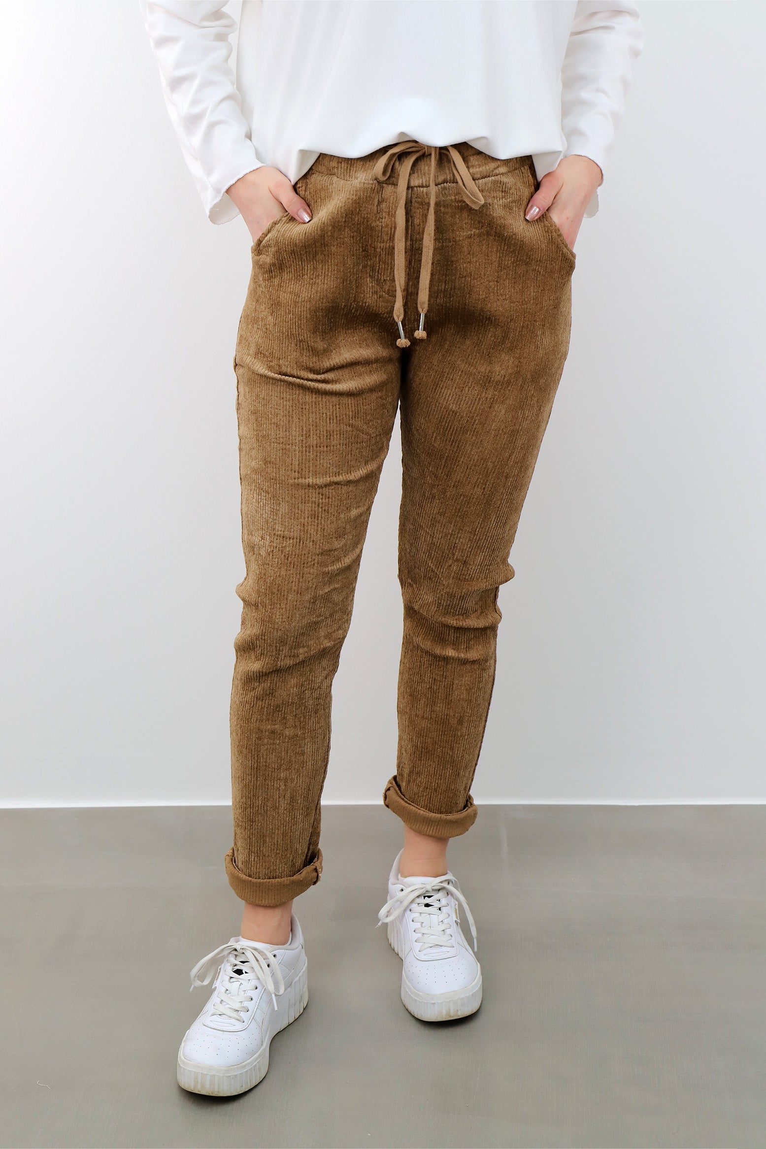 Lässige Cord-Jogger - Camel