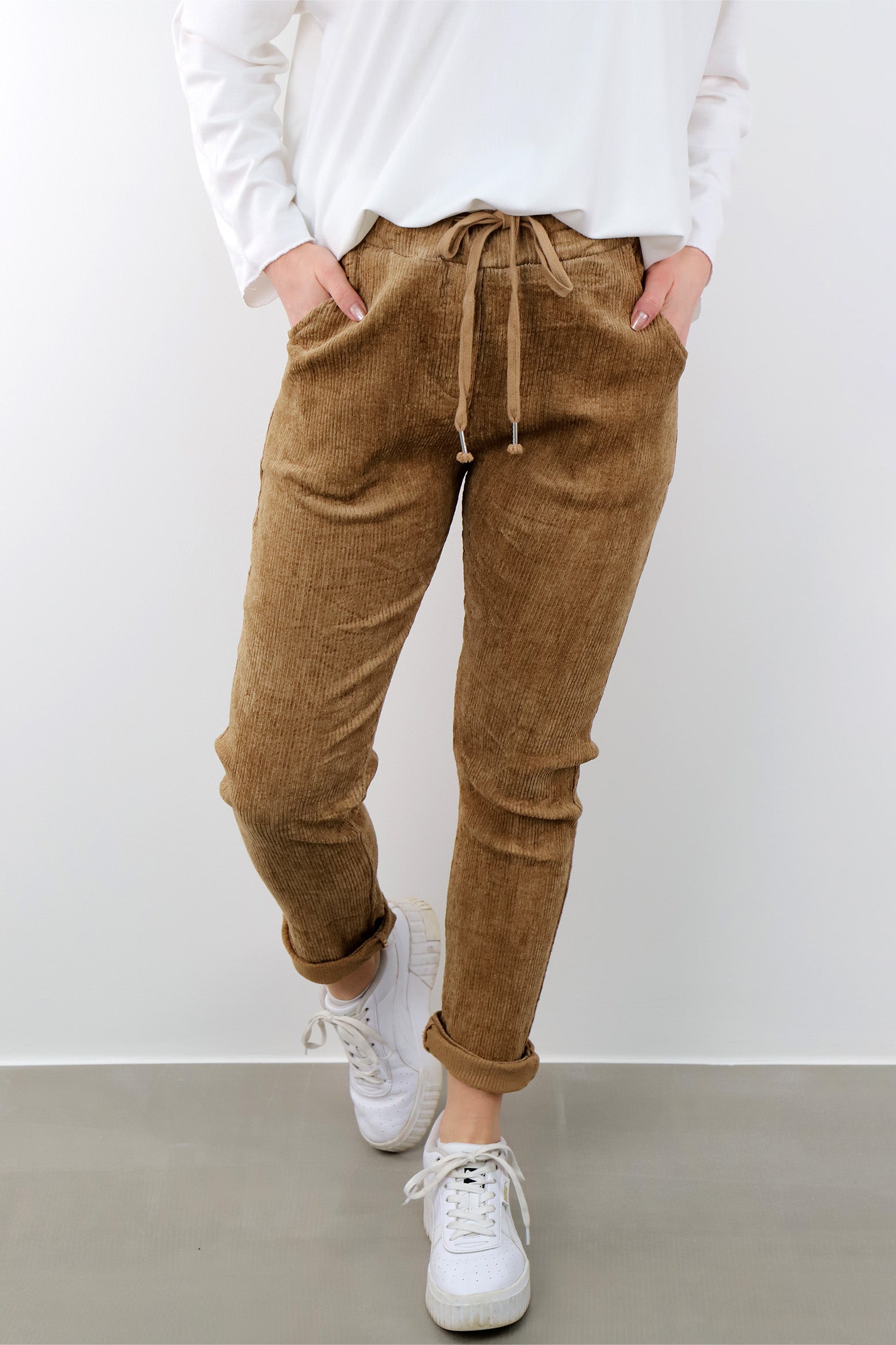 Lässige Cord-Jogger - Camel