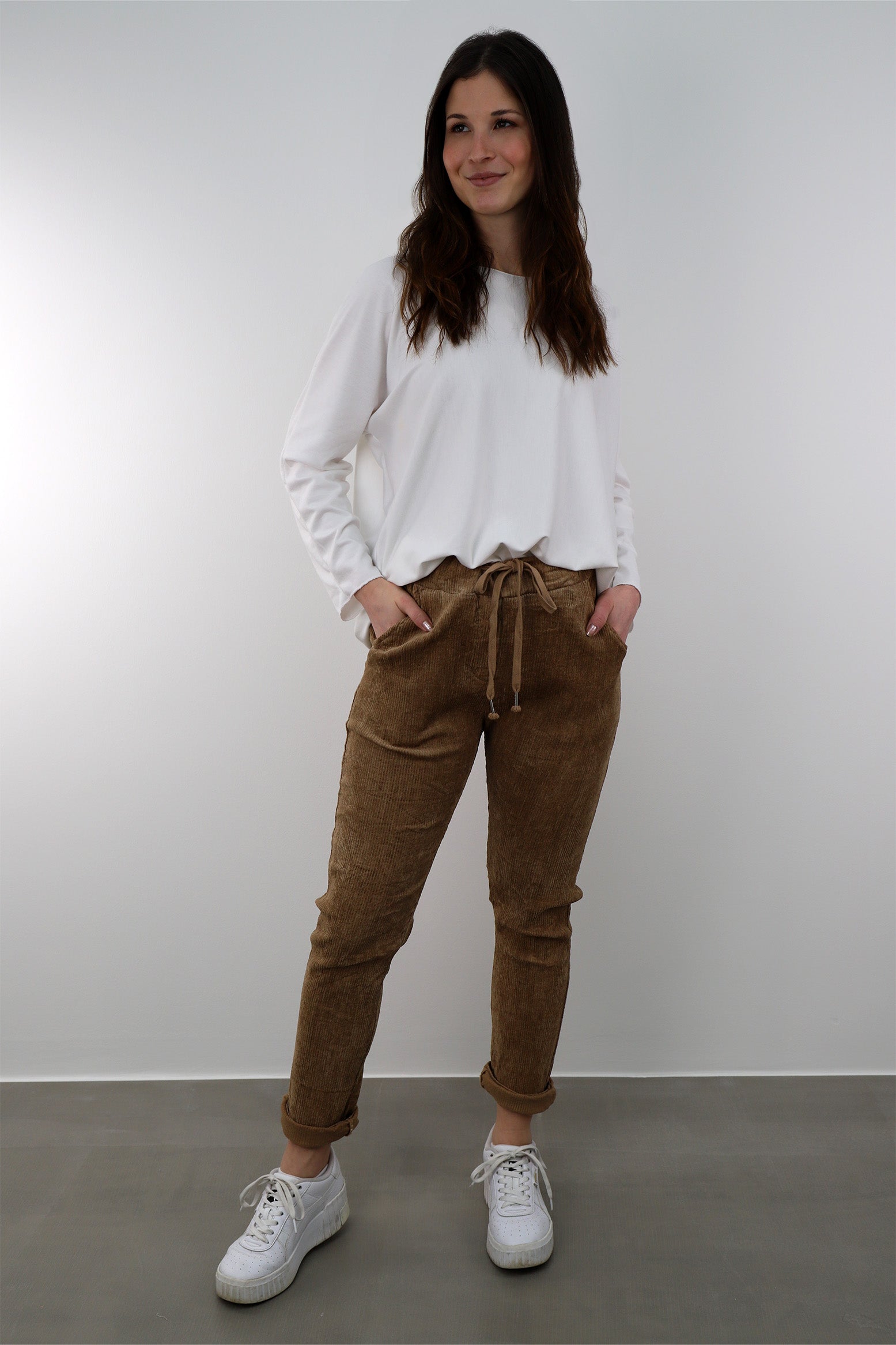 Lässige Cord-Jogger - Camel