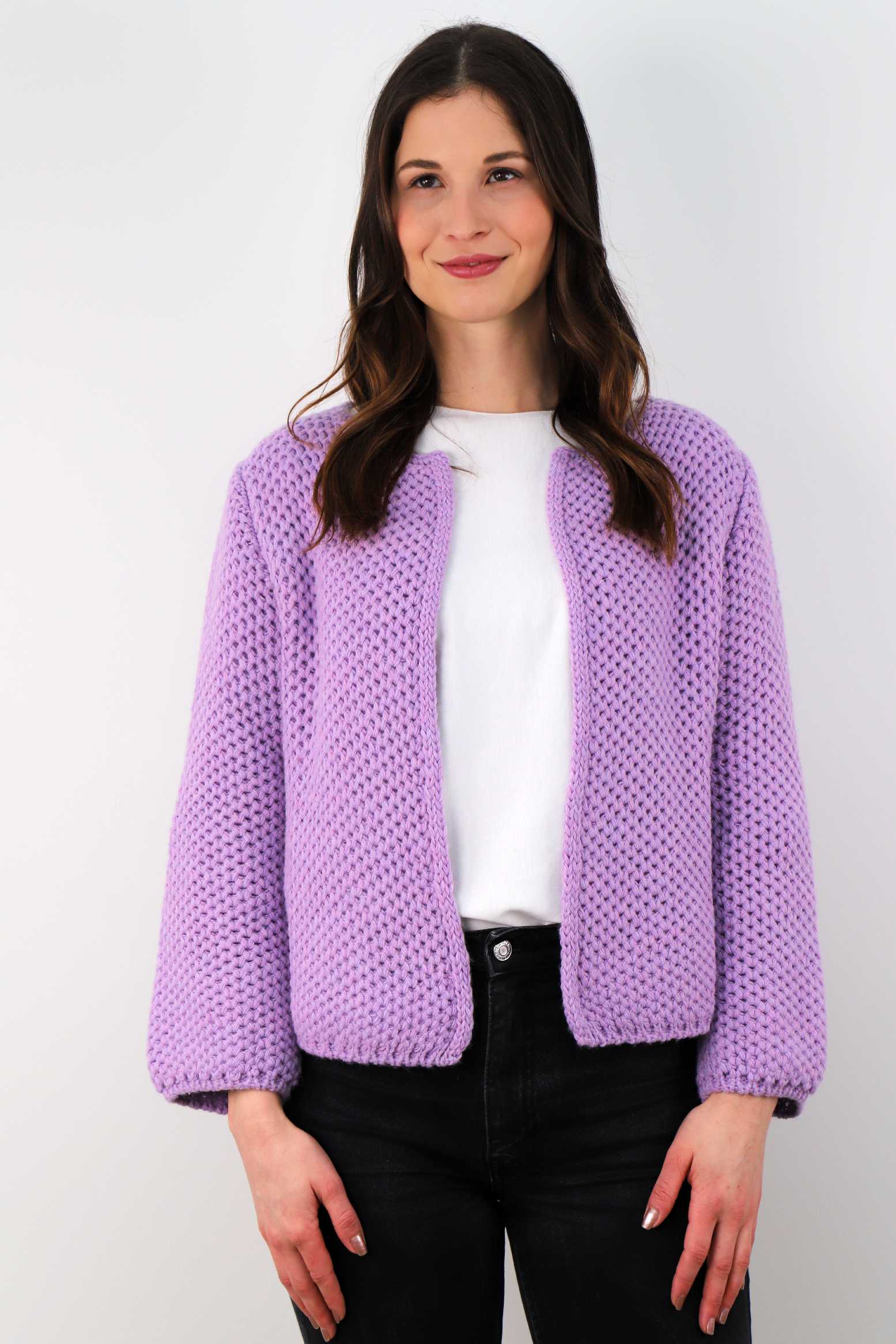 Pink Strickjacke Marco Polo Selected Touch Strickmantel Marco Polo