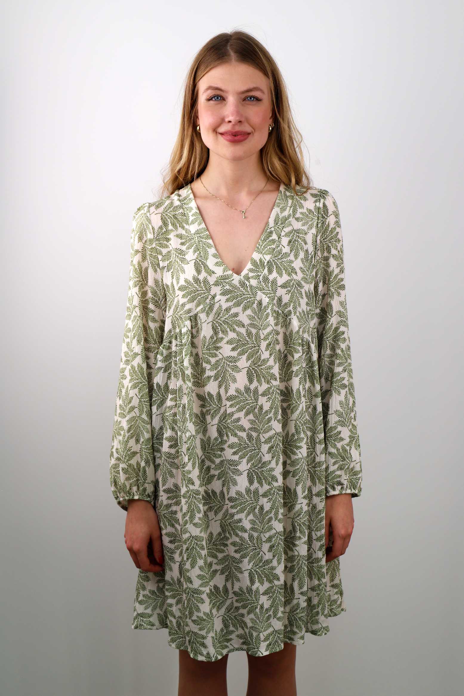Kleid mit Print - Salbei
