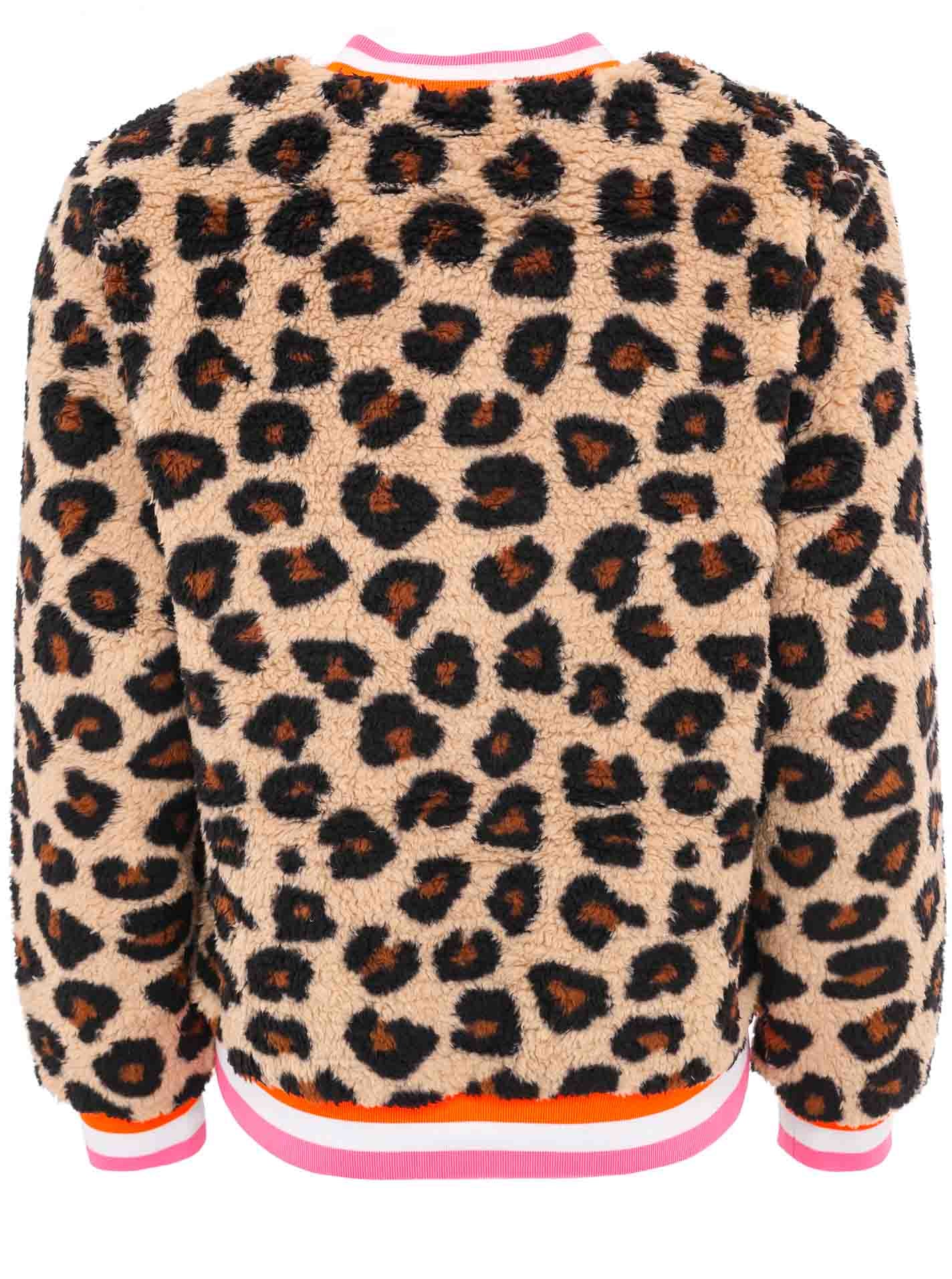 Zwillingsherz Plüsch-Jacke Teddy "Smile Everyday Leo" - Beige/Schwarz